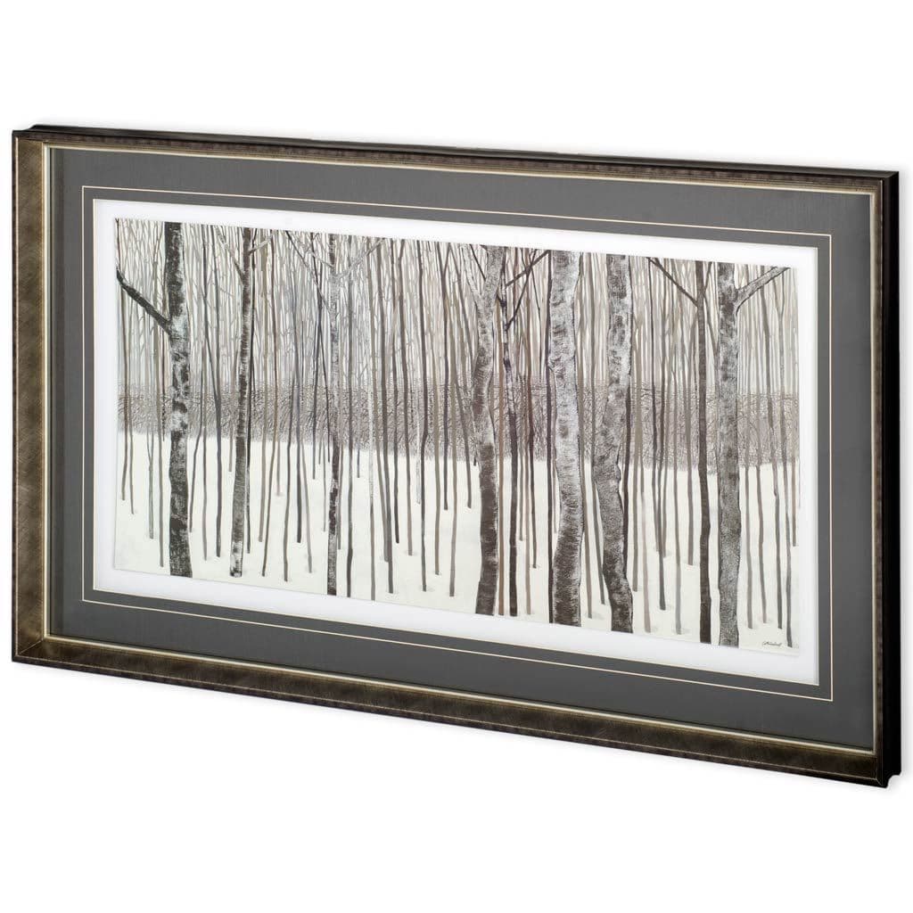 Woods in Winter by Kathrine Lovell a Framed Art Print Matted under Glass — product photograph