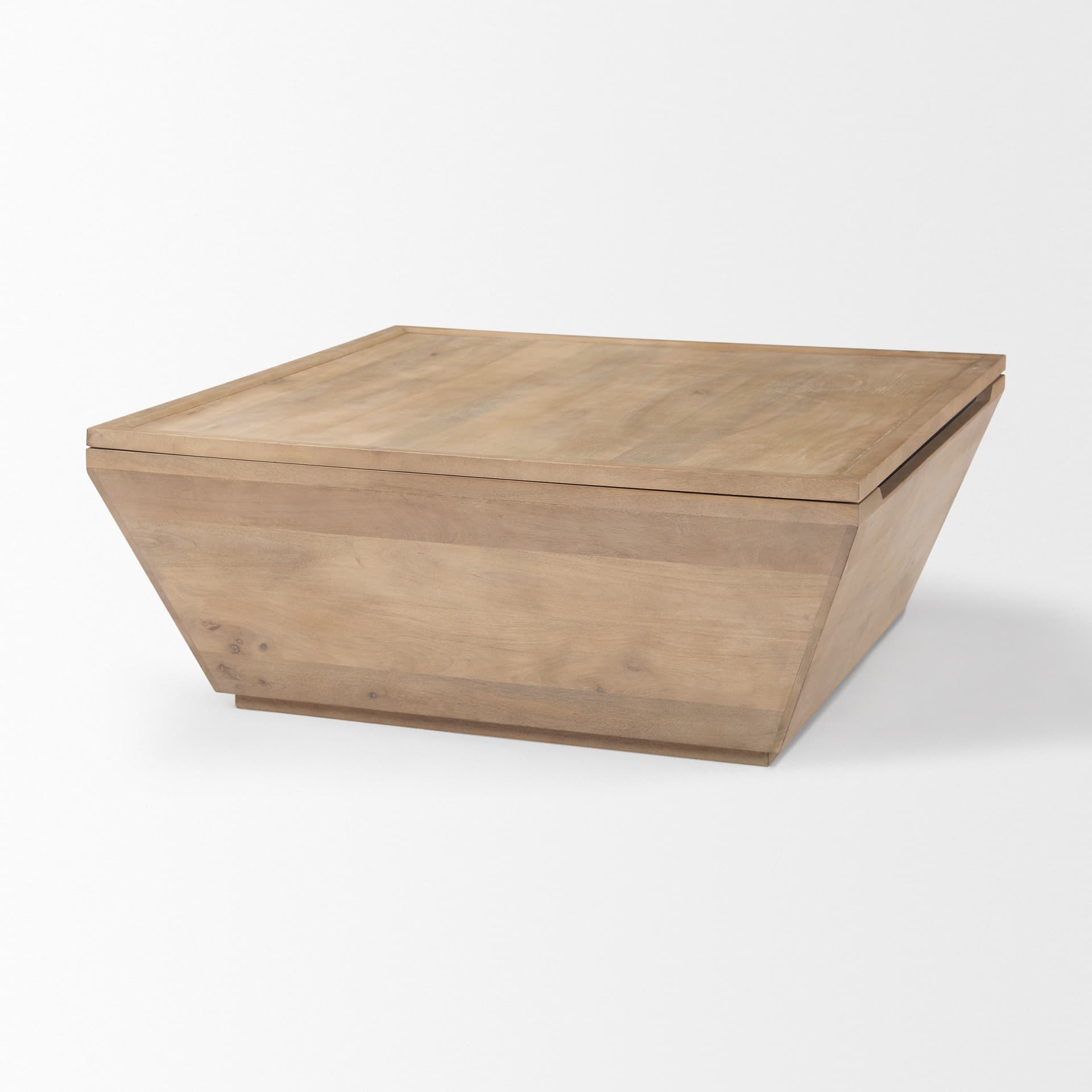 Wyatt 41.0L x 41.0W x 16.0H Brown Wood Angular Coffee Table — product photograph