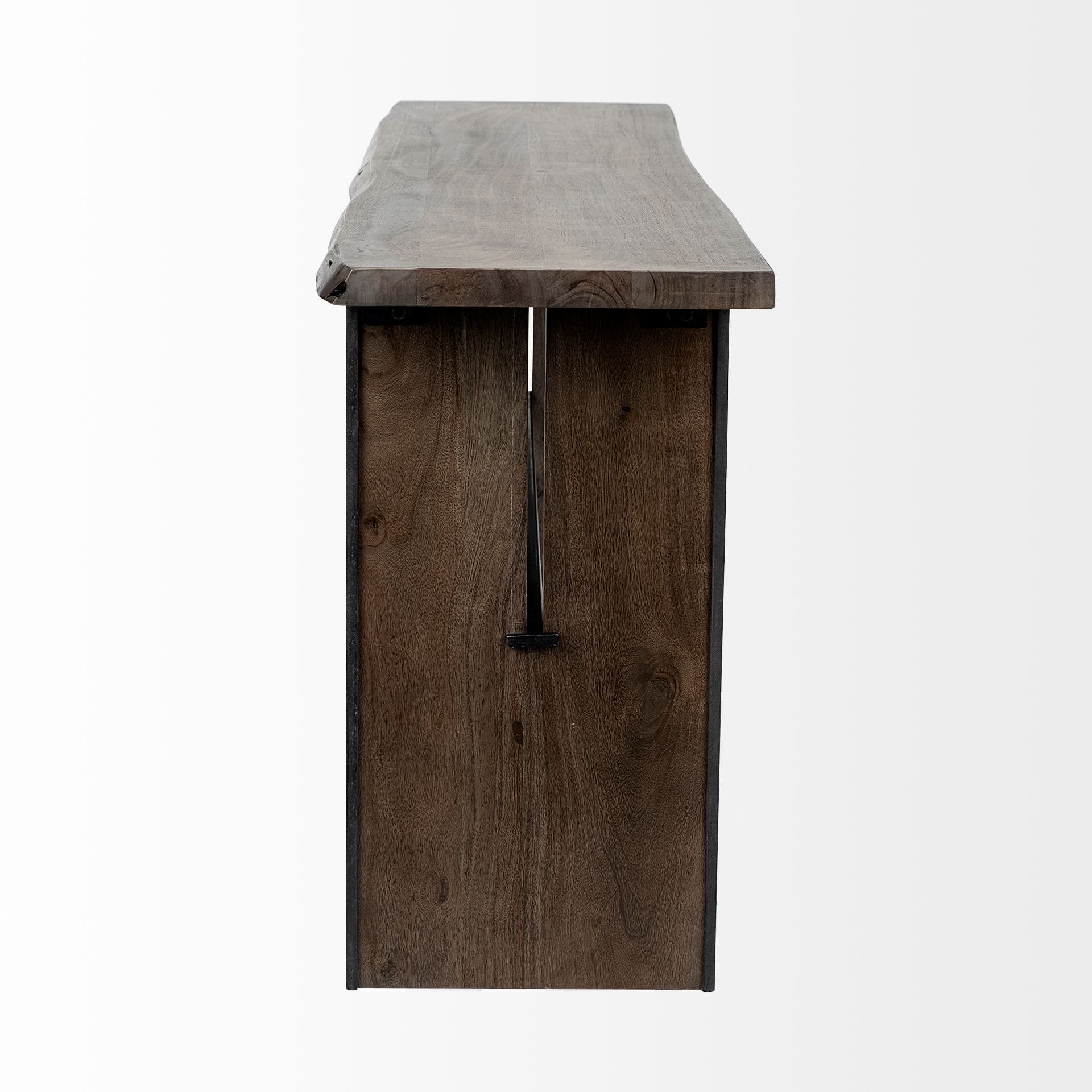 Ledger II 70L x 17W x 30H Live-Edge Wooden Brown Console Table — product photograph