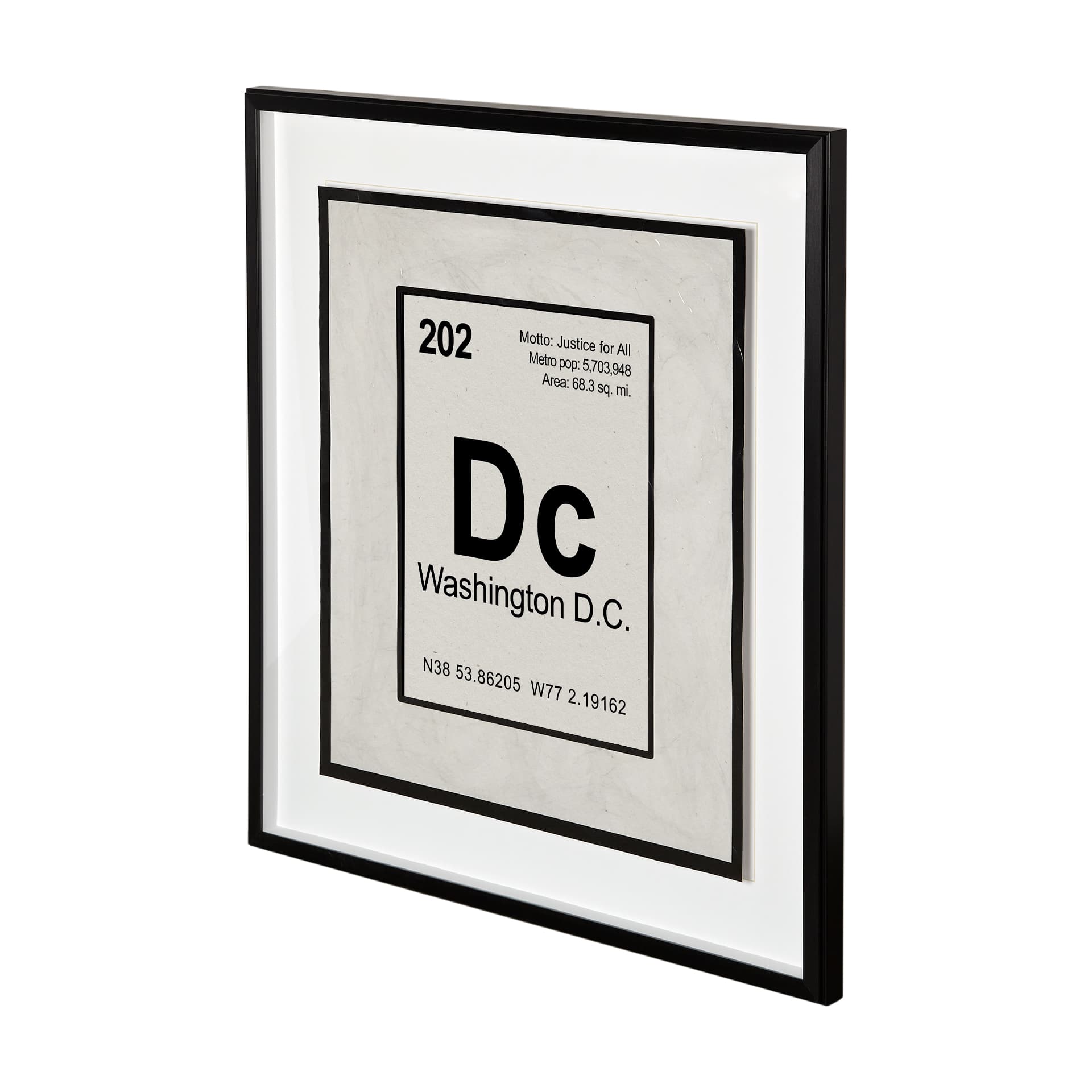 Breaking Washington DC B by THE Studio Hand Embellished Textured Framed Art Print Matted under Glass — product photograph