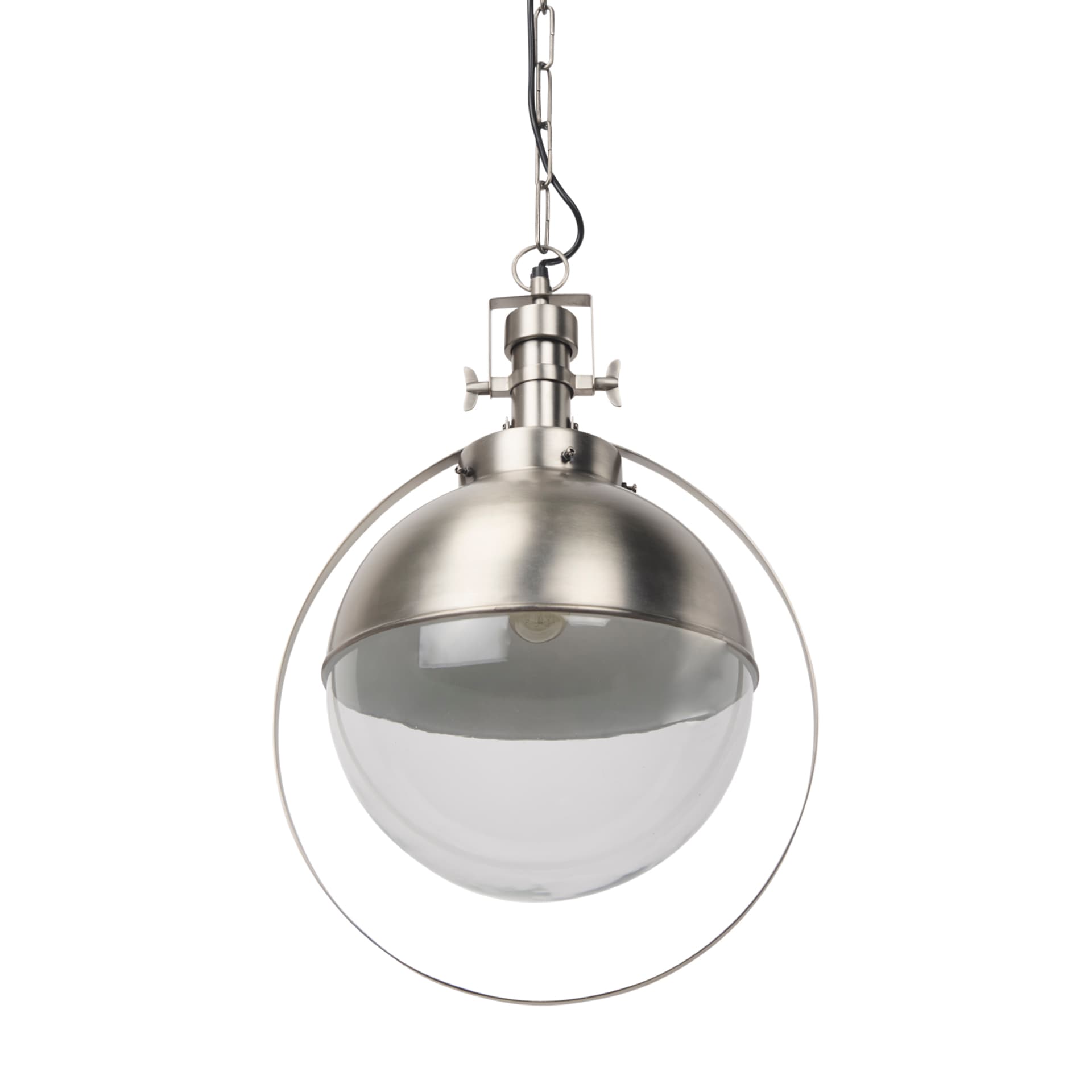 Leighton 15.0L x 15.0W x 20.0H Antique Nickel Pendant Light — product photograph