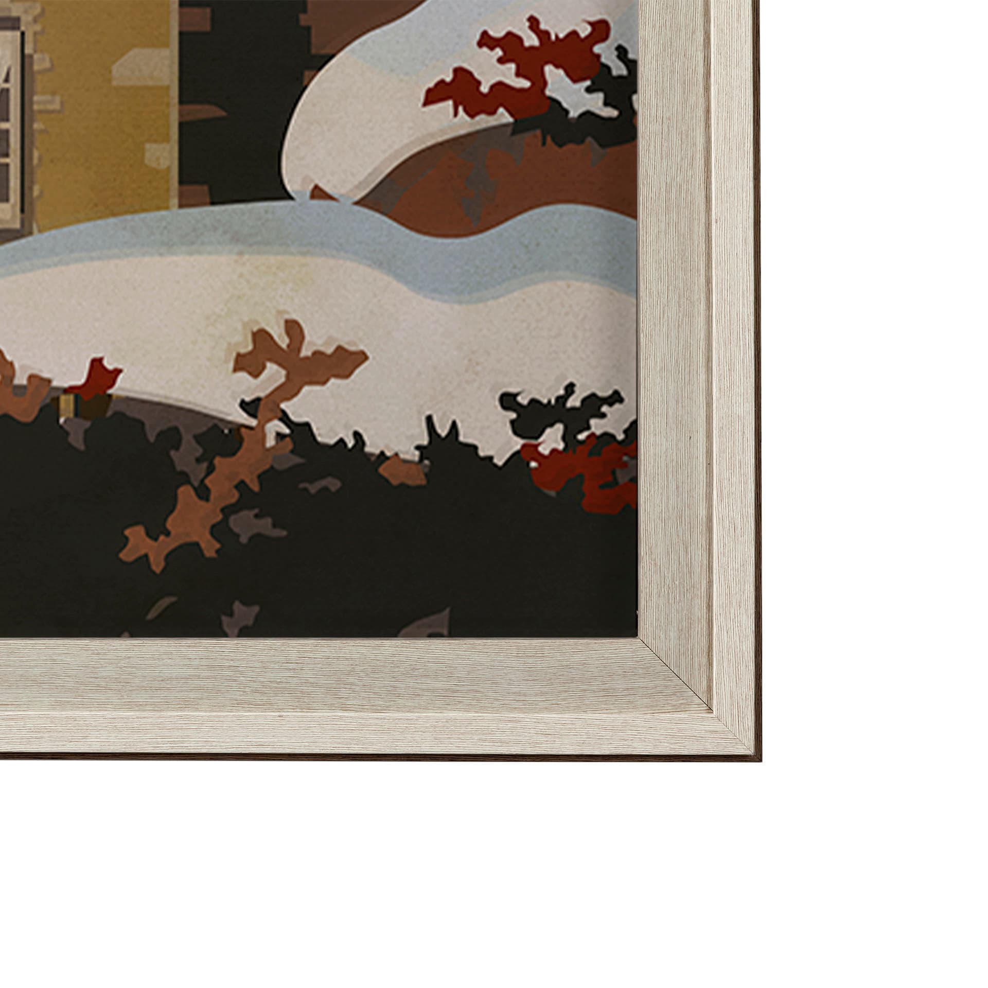 Quebec City Go Canada (XL) by Mercana Studio Hand Embellished Decograph Framed Art Print under Glass — product photograph