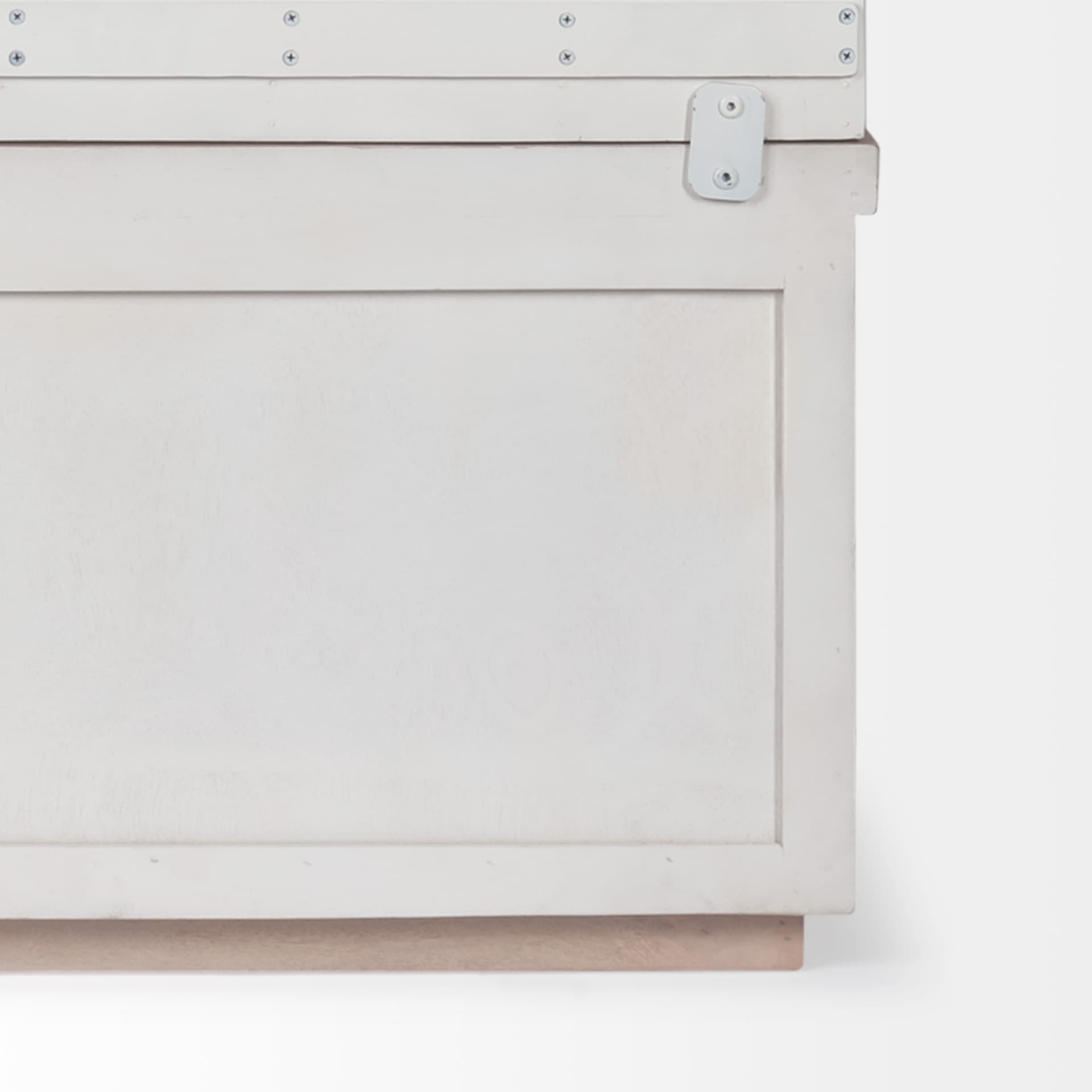 Fairview IV 61L x 17W White And Brown Wood With Storage Hall Tree — product photograph