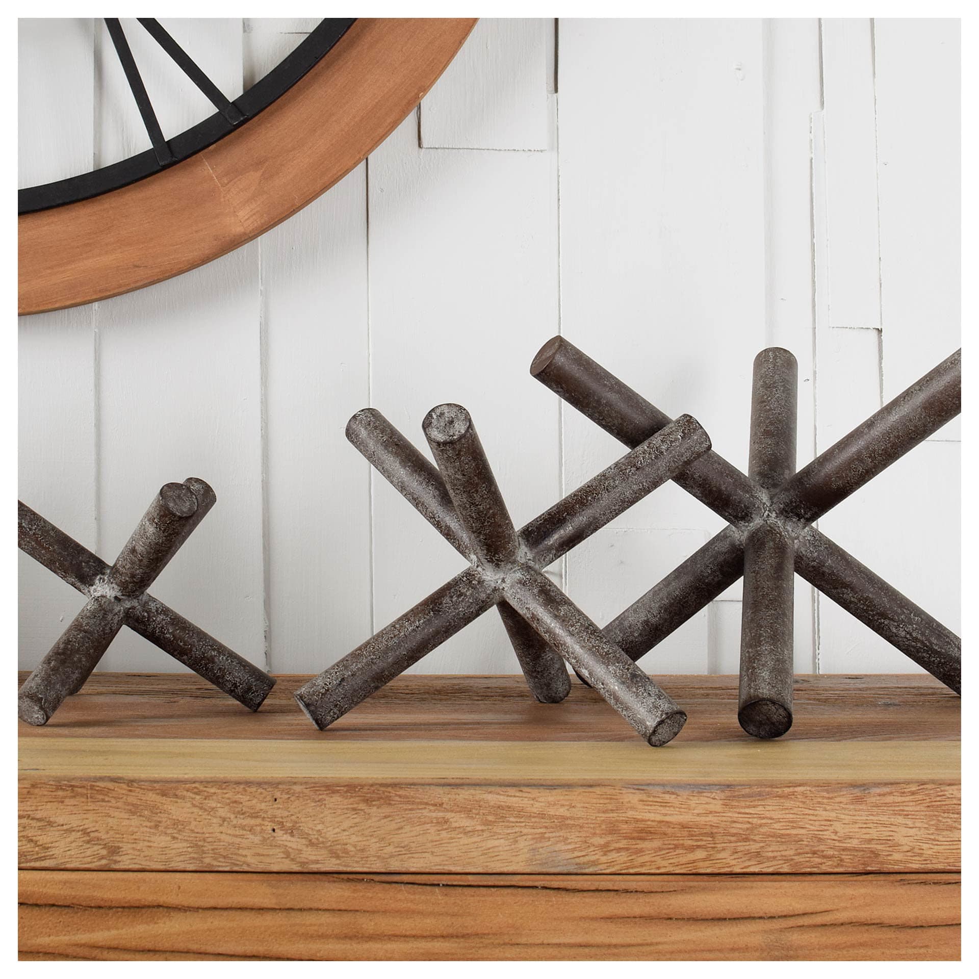 Astericks II (Medium) 8L x 7W Brown Metal Decor Object — product photograph