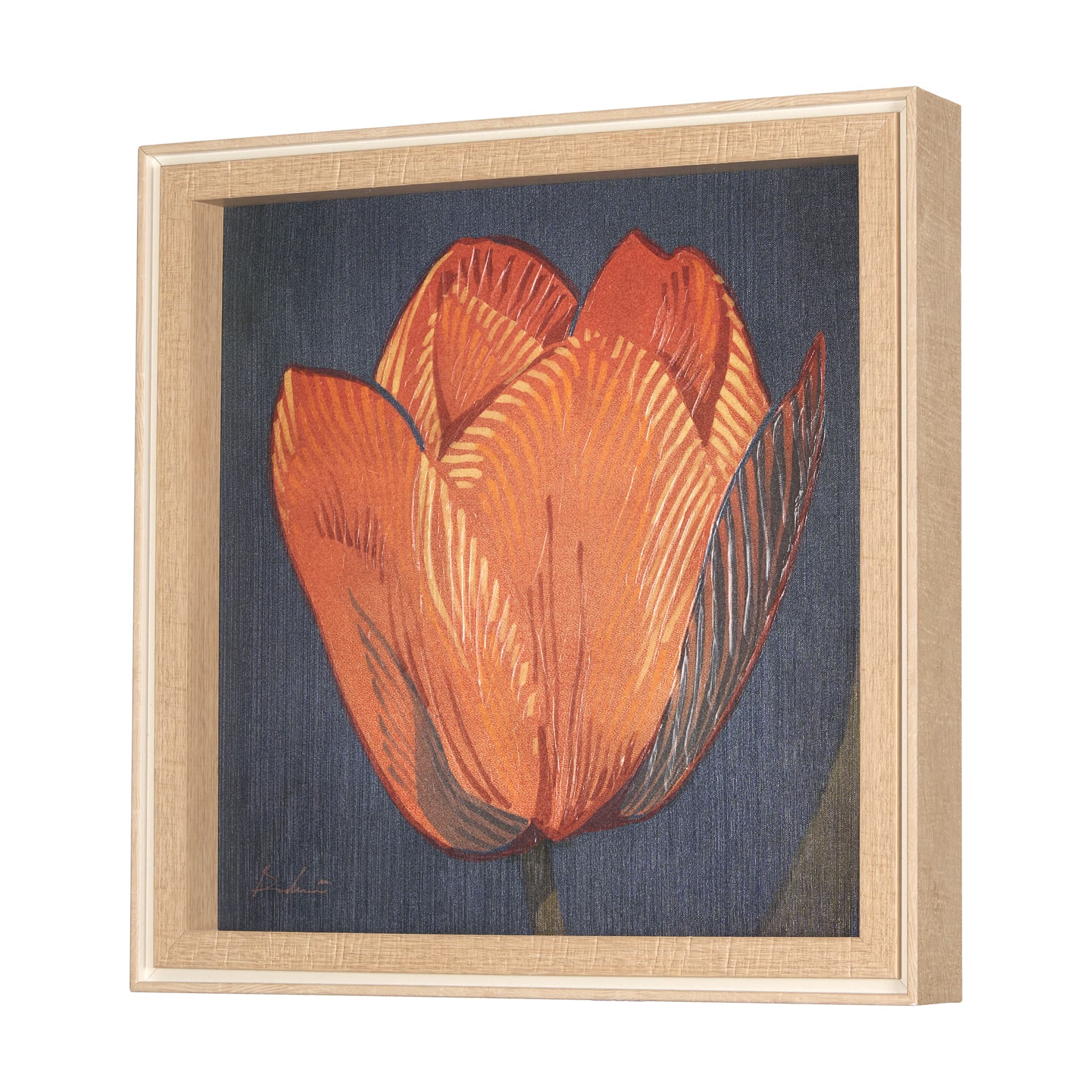 Flower Portrait II (TULIP) by Mercana Studio a Hand Embellished Textured Framed Art Print — product photograph