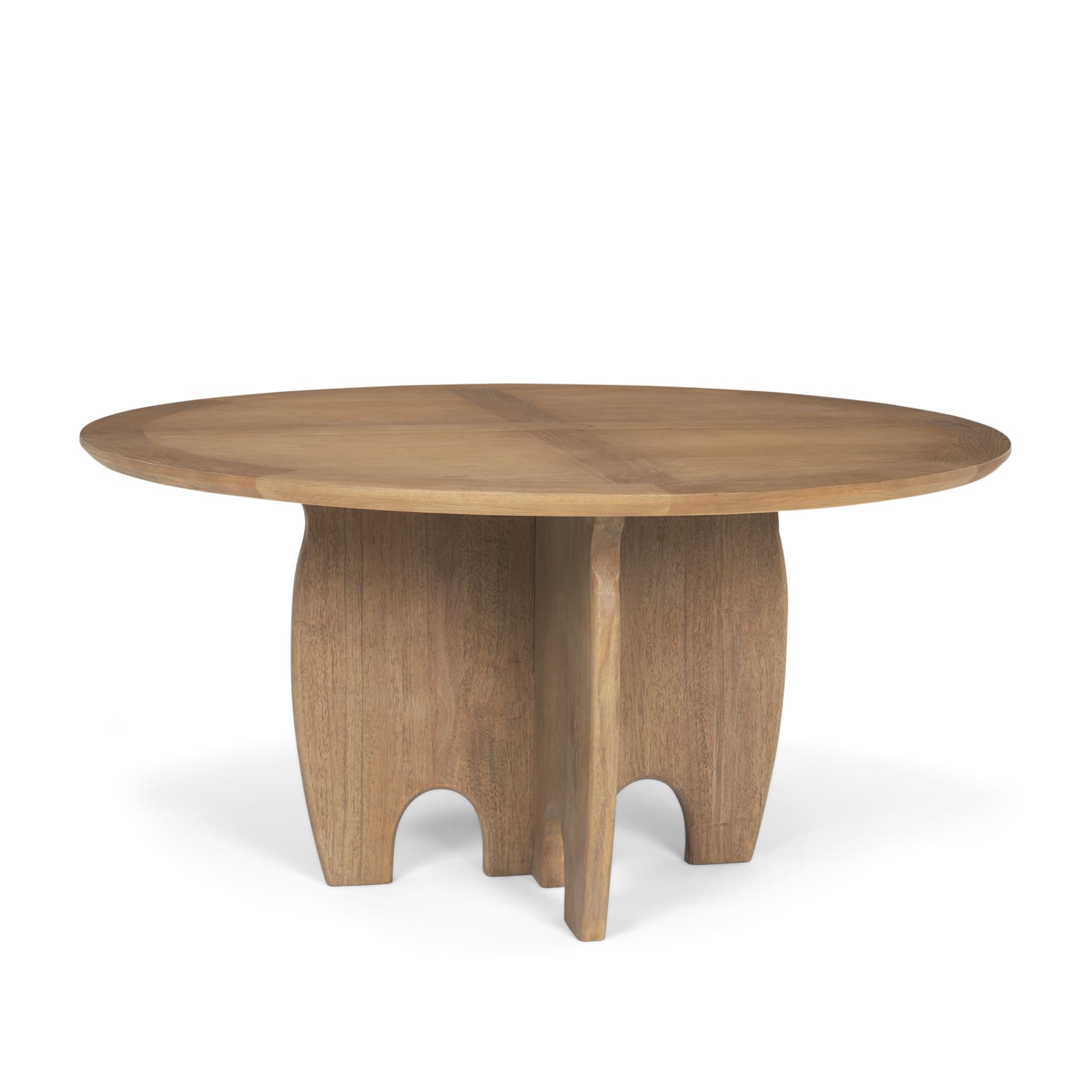 Sonomi 59" Round Dining Table | Med Brown Wood | Seats 6 — product photograph