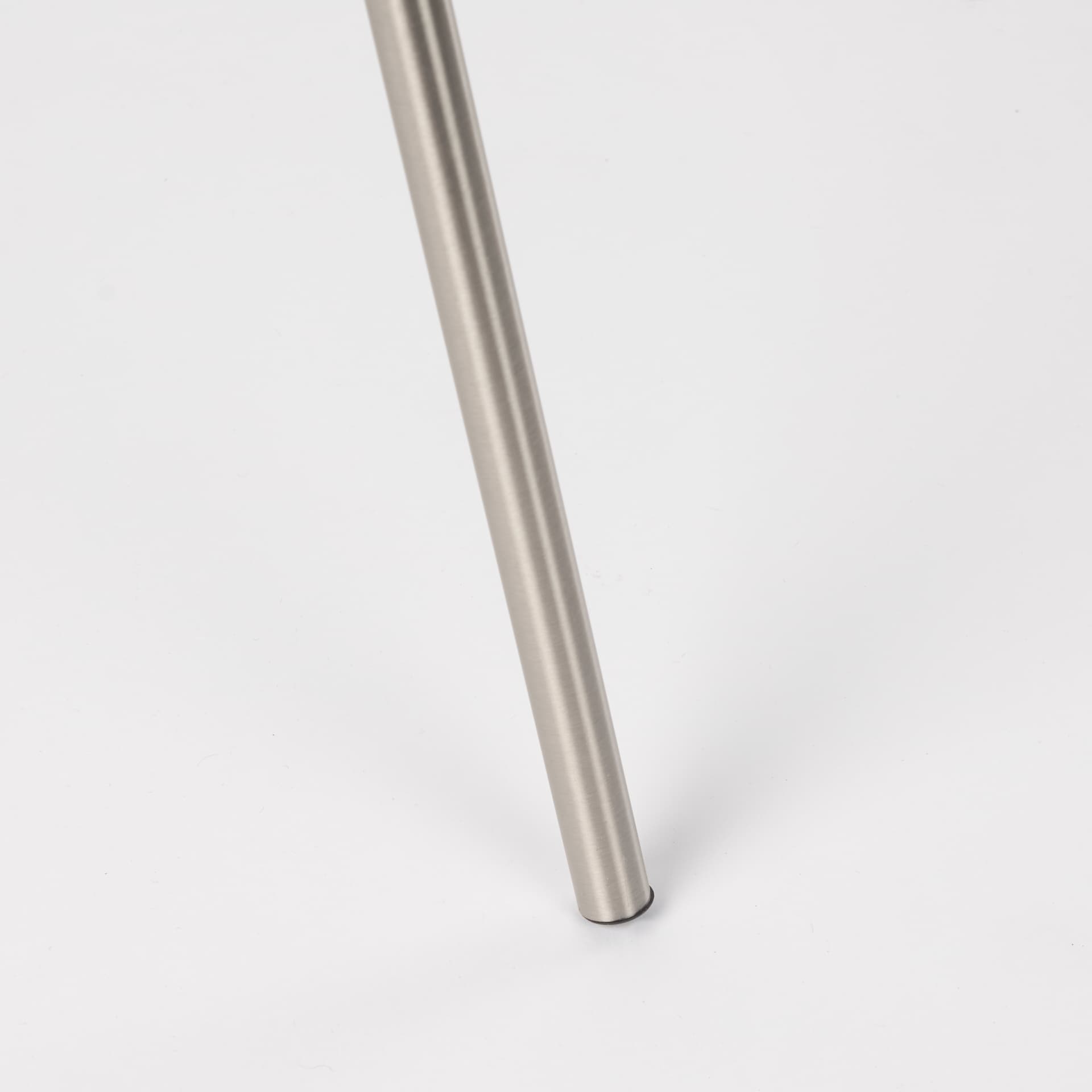 Ambrose 20.0L x 20.0W x 61.8H Silver Metal W/Beige Fabric Shade Floor Lamp — product photograph