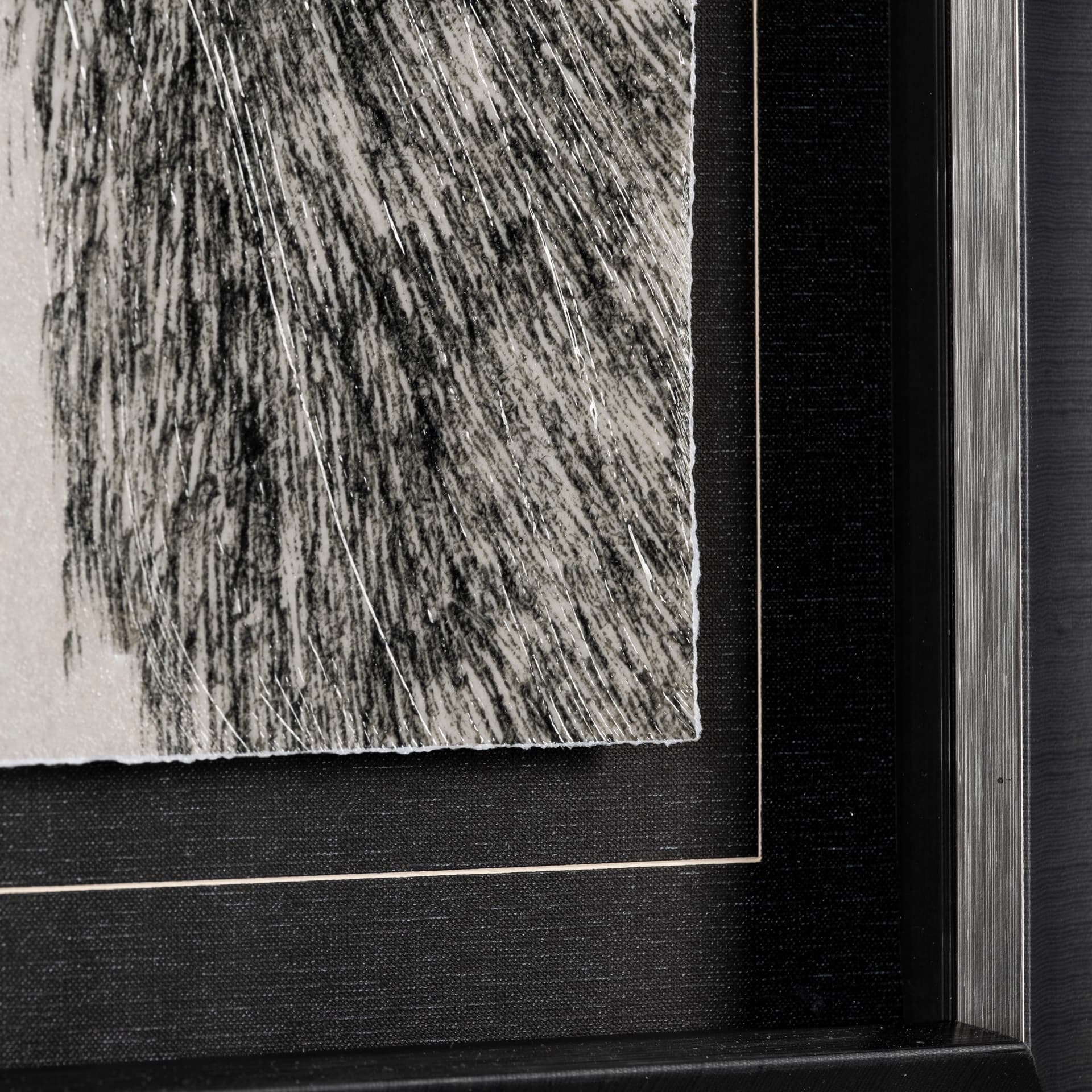 Three is a Crowd I by Mercana Studio a Hand Embellished Textured Framed Art Print Matted under Glass — product photograph