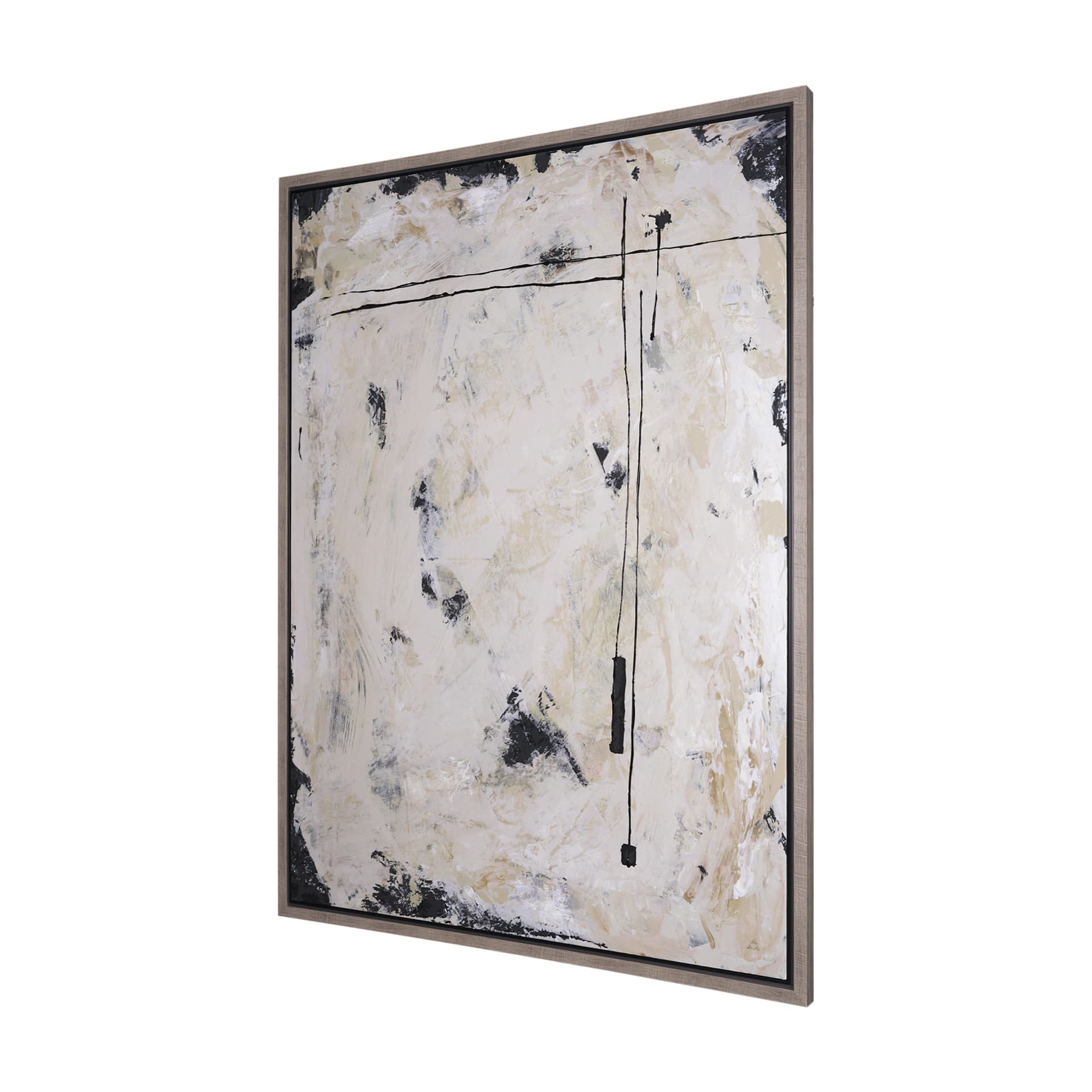 Clay II by Mercana Studio a Hand Embellished Textured Framed Canvas — product photograph