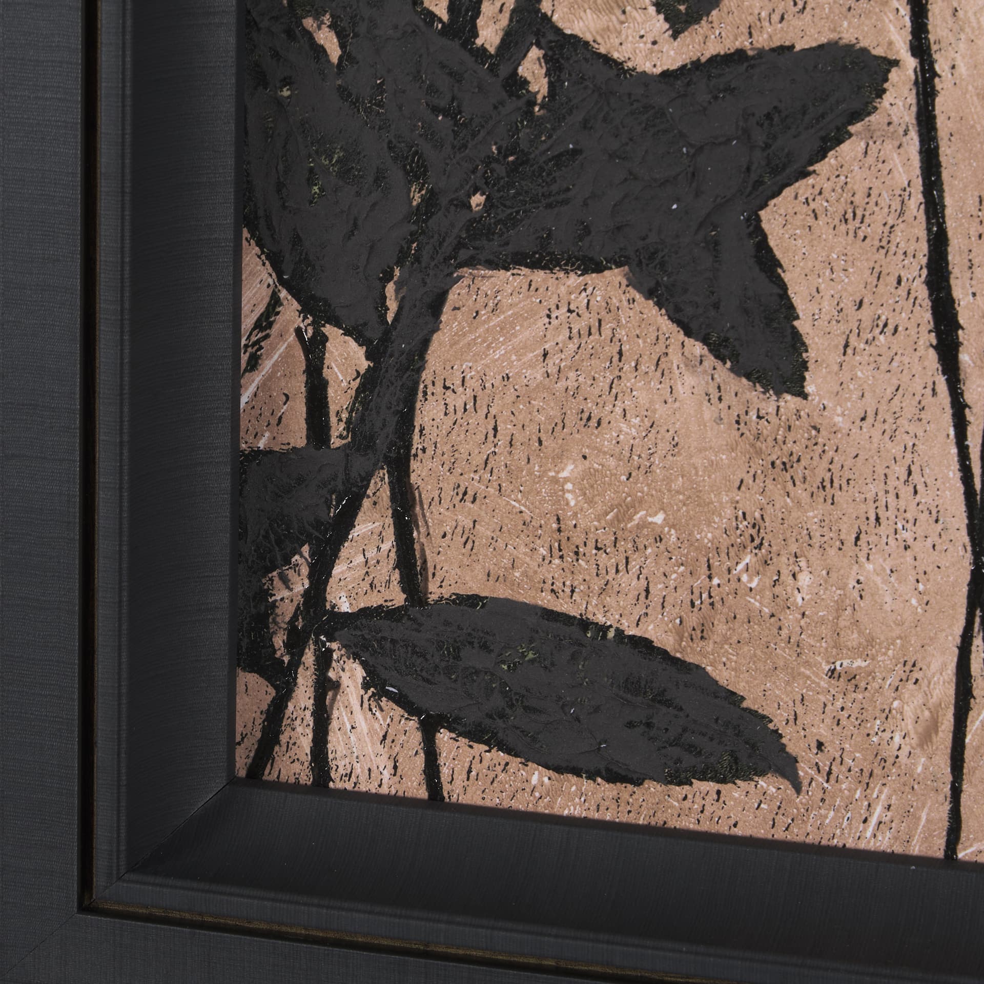 Etched Silouette III by Mercana Studio a Hand Embellished Textured Framed Art Print — product photograph
