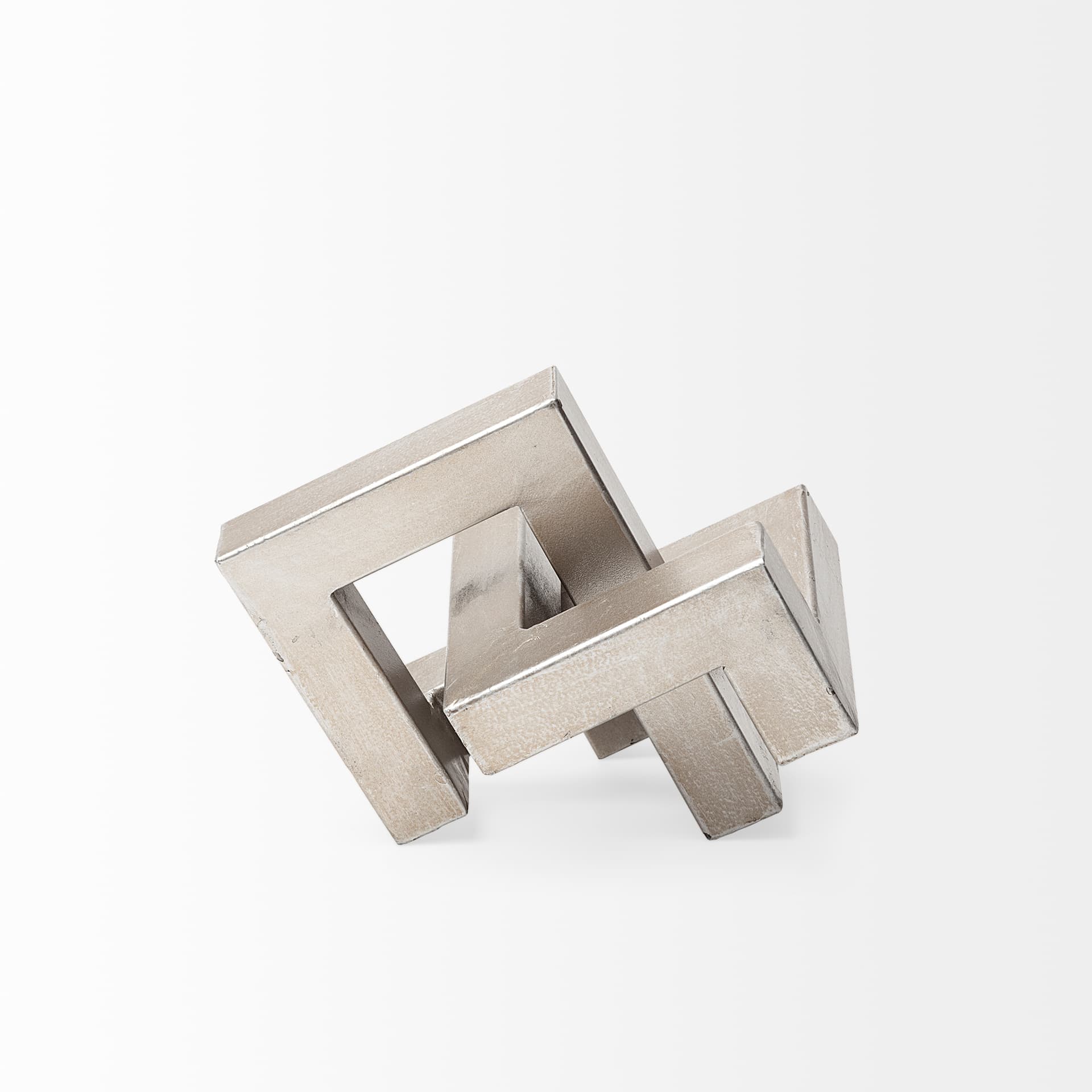 Link Small Silver Metal Sculpture Decorative Object — product photograph