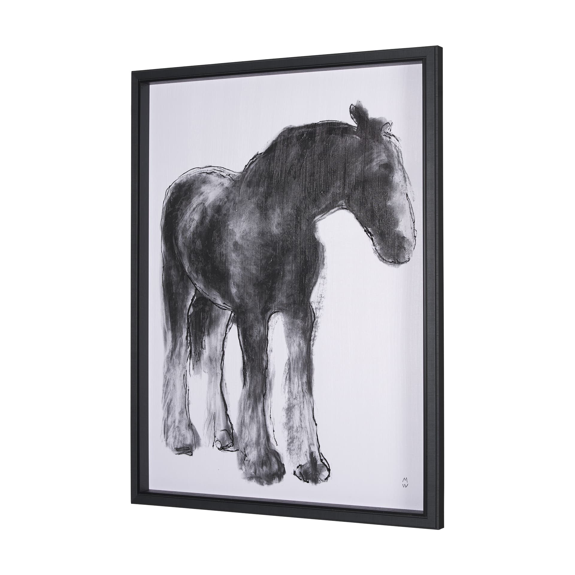 Equine Sketch 5 by Manny Woodart a Hand Embellished Textured Framed Art Print — product photograph