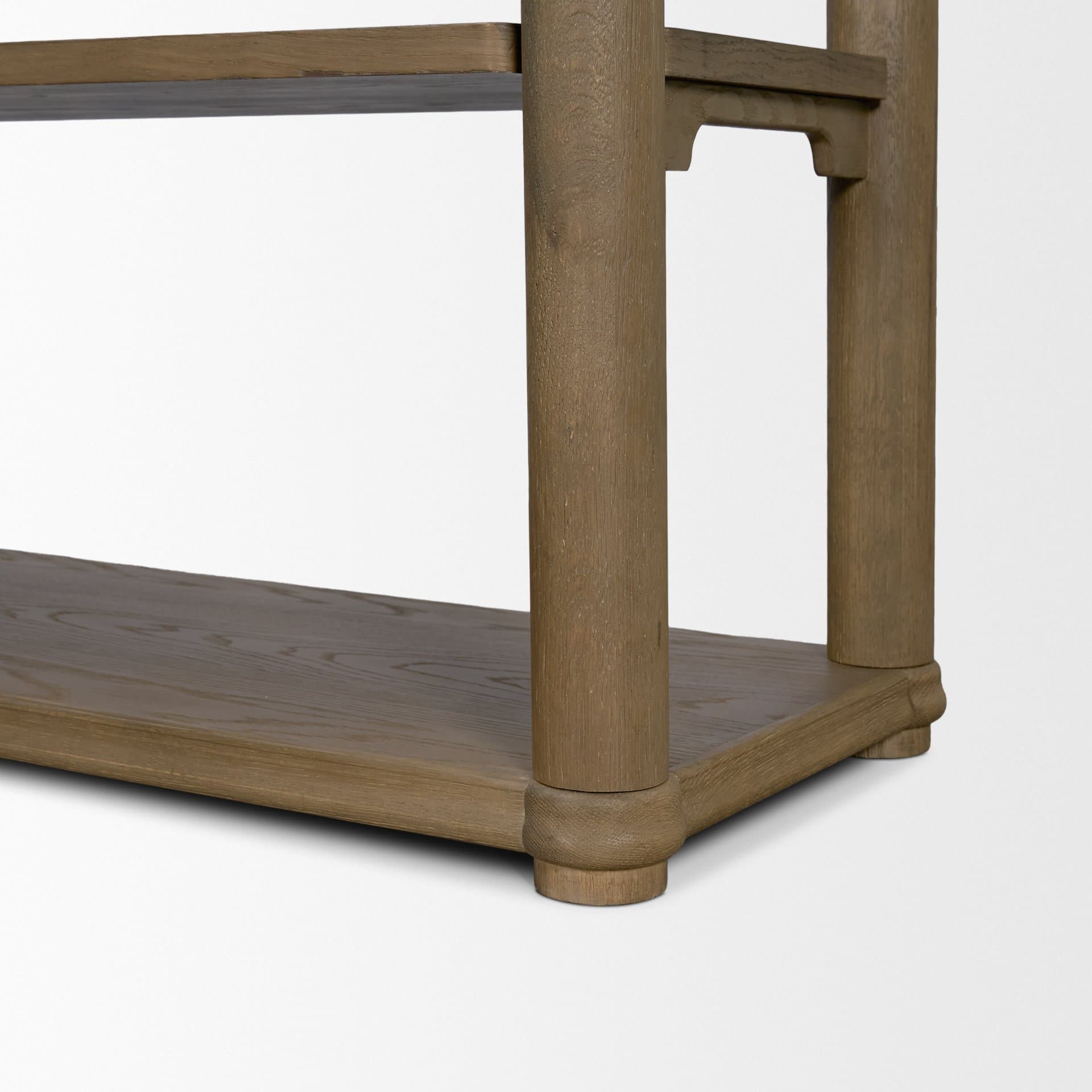 Alden Medium Brown Wood Open Shelving Unit — product photograph