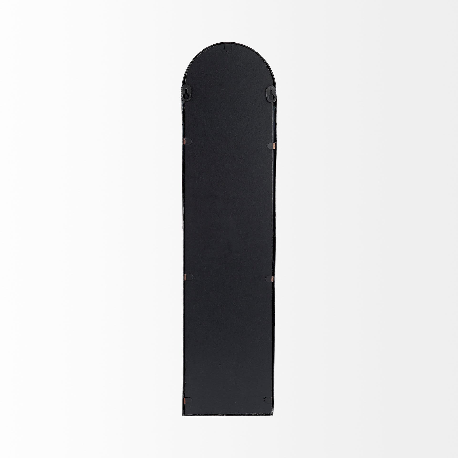 Evianna 7L x 7W x 25H Mirrored W/Black Metal Frame Wall Candle Holder — product photograph