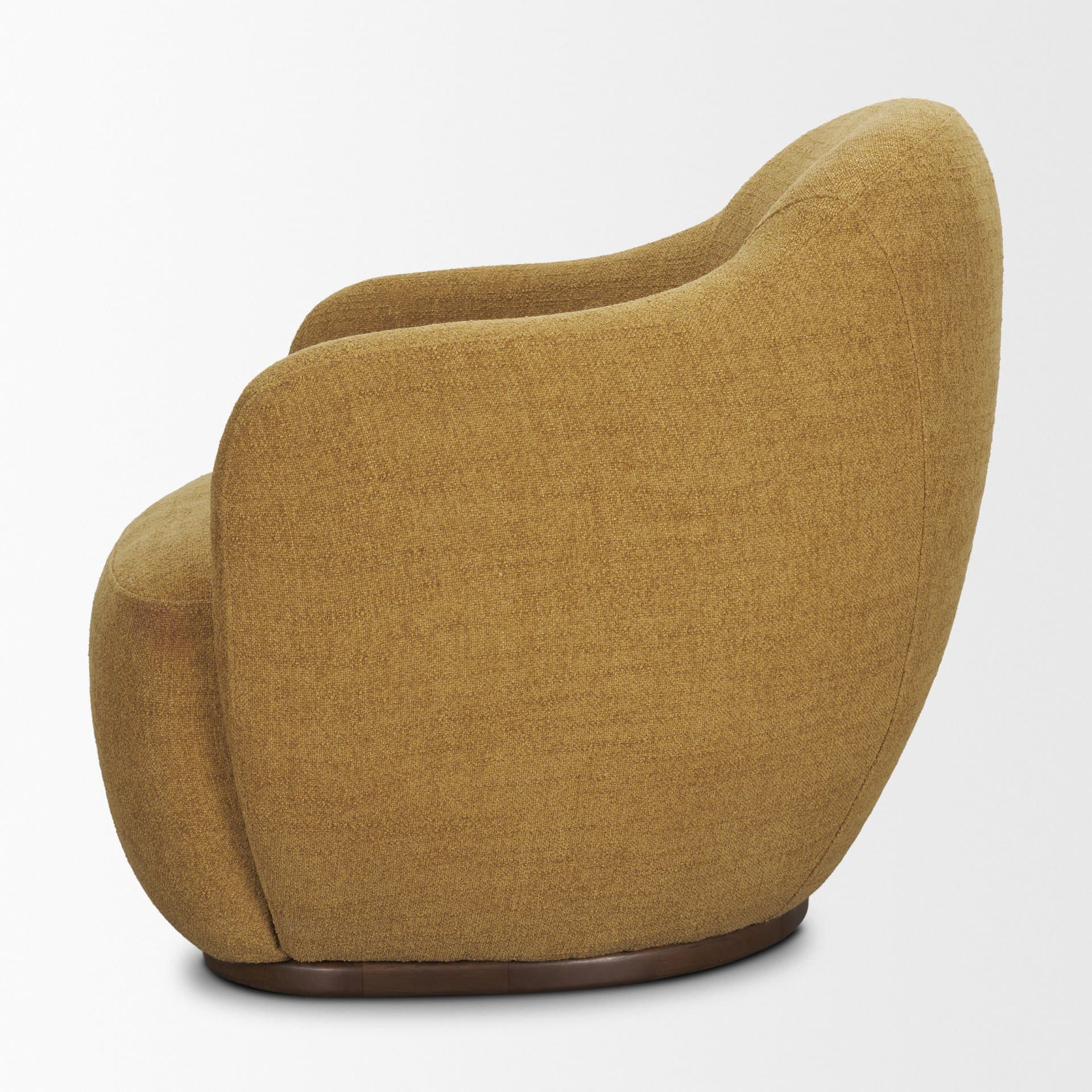 Hudson Mustard Fabric Upholstered Swivel Chair — product photograph