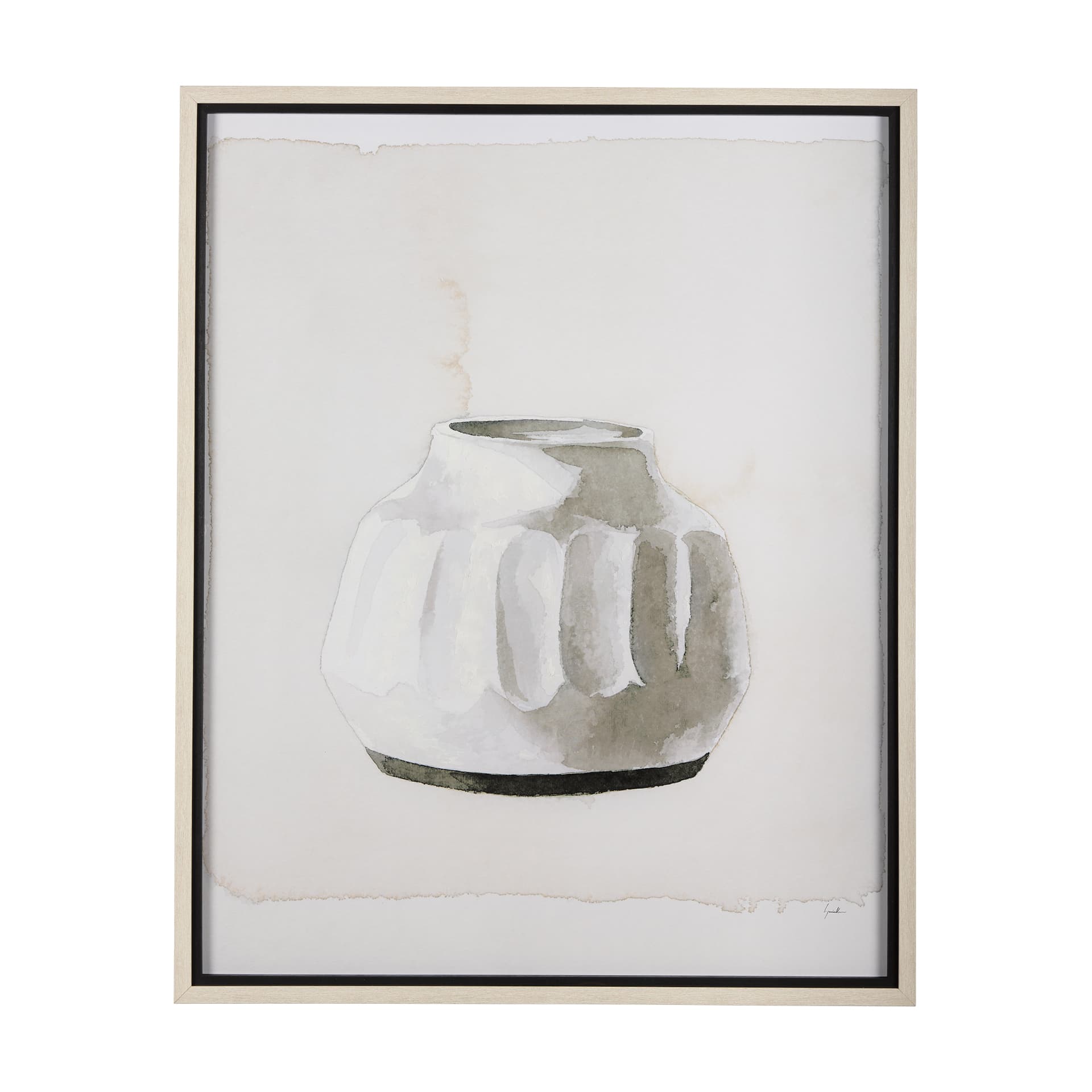 Vessel I by Mercana Studio a Hand Embellished Textured Framed Art Print Matted under Glass — product photograph