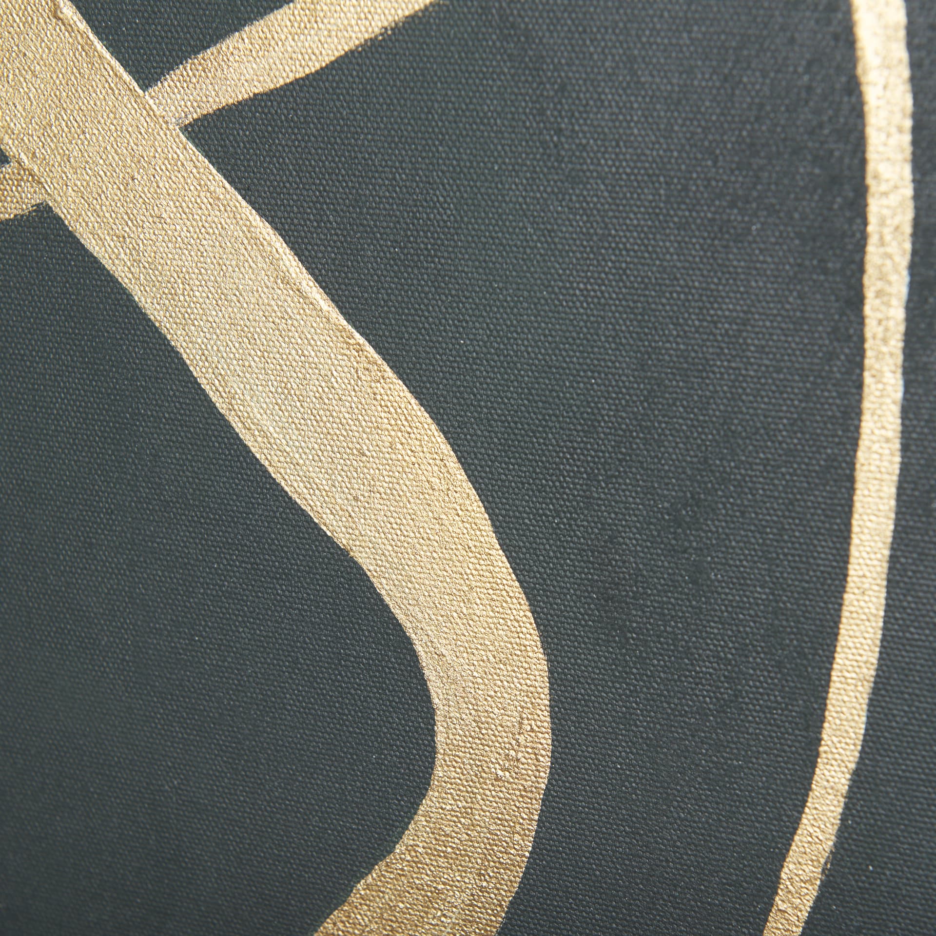 Free Lines Dark Green by Mercana Studio a Hand Embellished Textured Canvas — product photograph