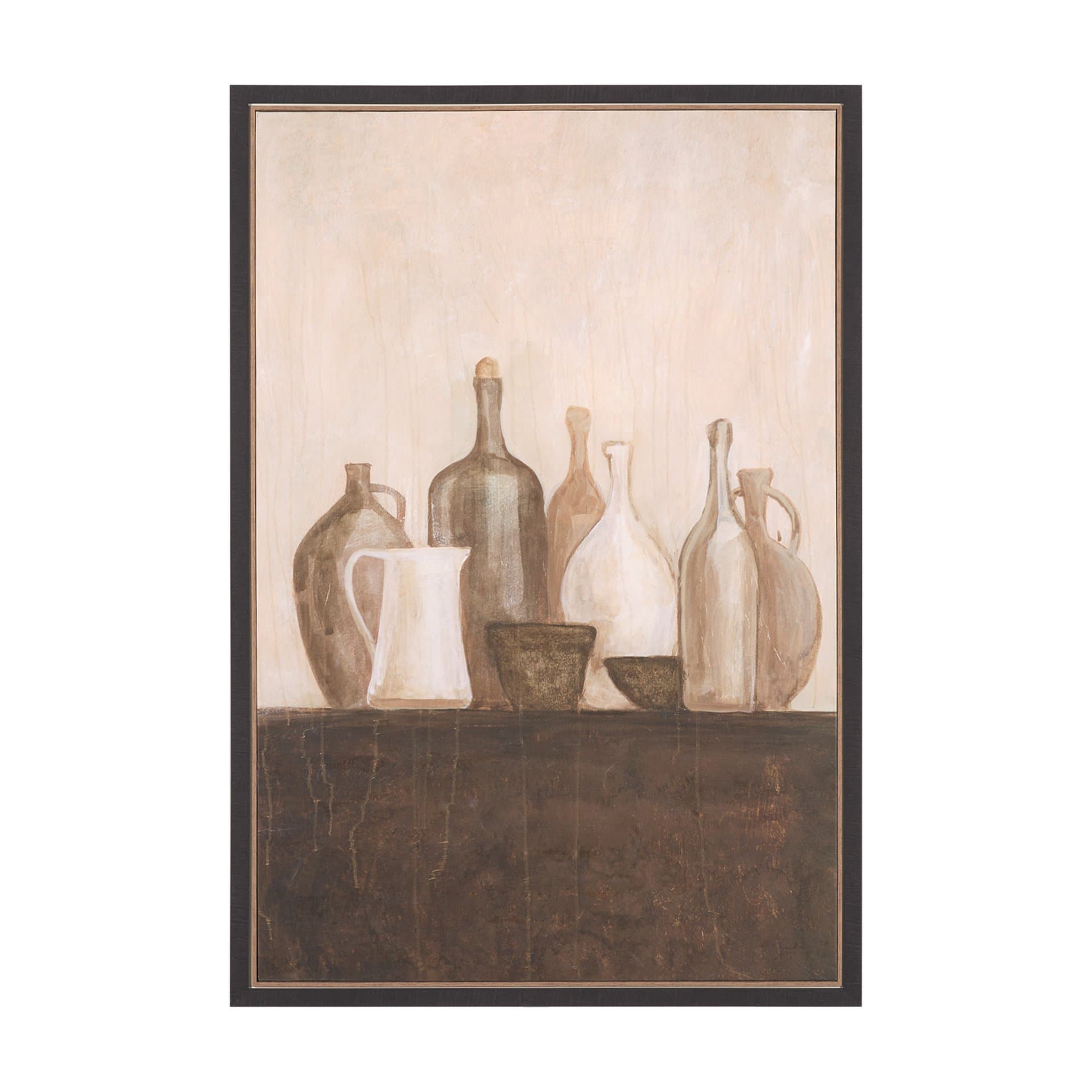 Bottled Perspective III by Mercana Studio Hand-Embellished Textured Framed Canvas Artwork — product photograph