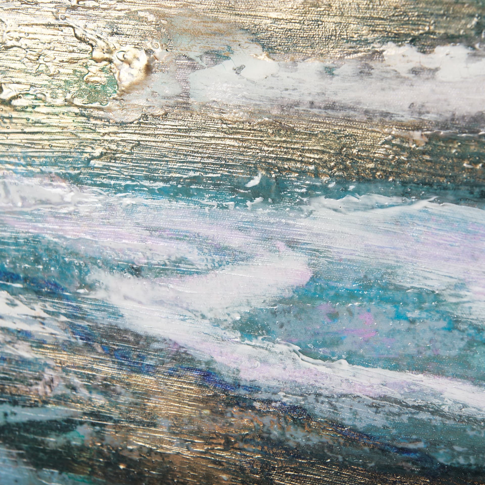 Sunshine Glare on The Waves I by Mercana Studio a Hand Embellished Textured Framed Canvas — product photograph