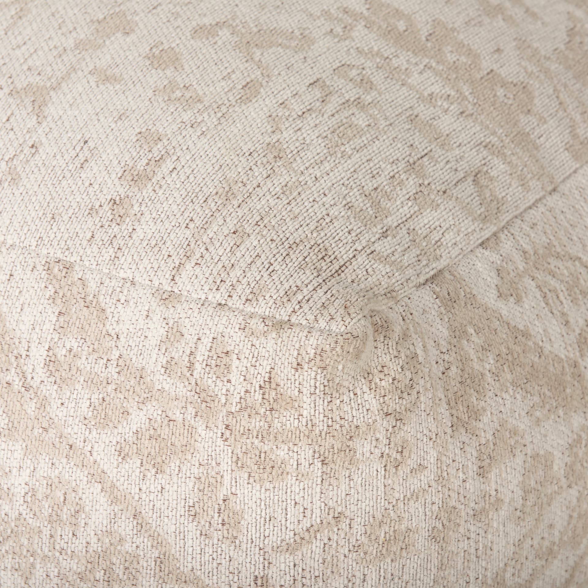 Khloe Large Cream Pouf — product photograph
