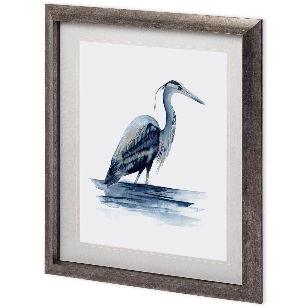 Azure Heron II by Grace Popp a Framed Art Print Matted under Glass — product photograph