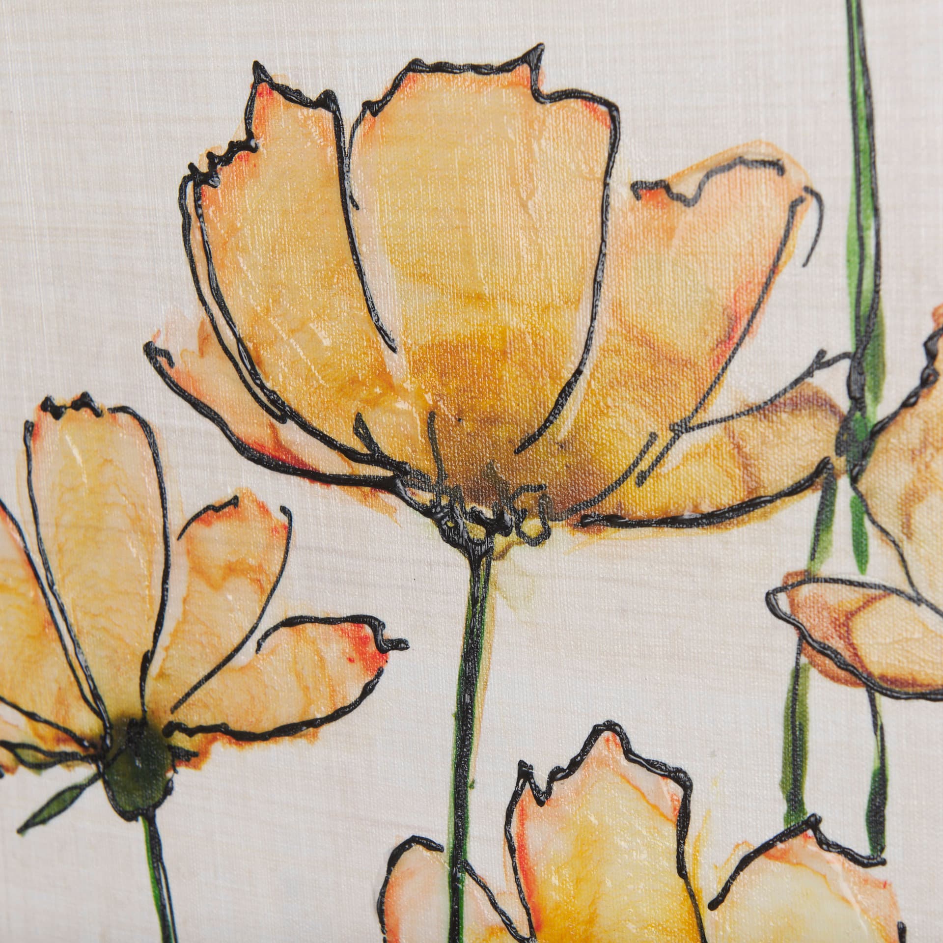 Meadow flowers III by Mercana Studio a Hand Embellished Textured Canvas — product photograph
