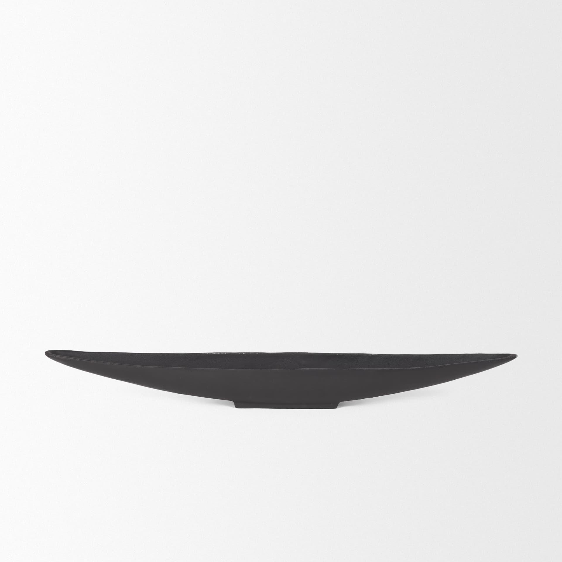 Piero Large Matte Black Metal Decorative Bowl — product photograph