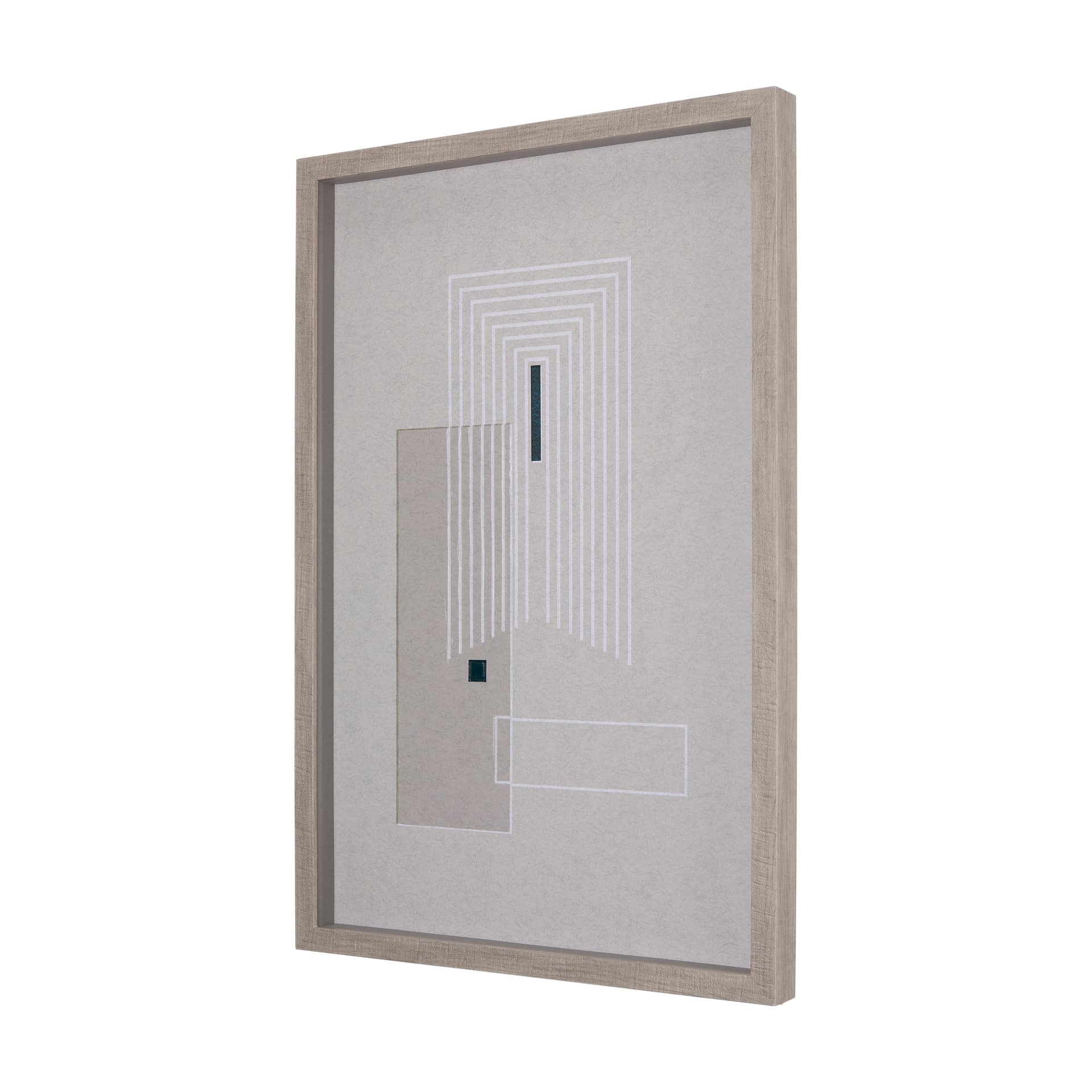 Balance V by Mercana Studio a Hand Embellished Textured Framed Art Print Matted under Glass — product photograph