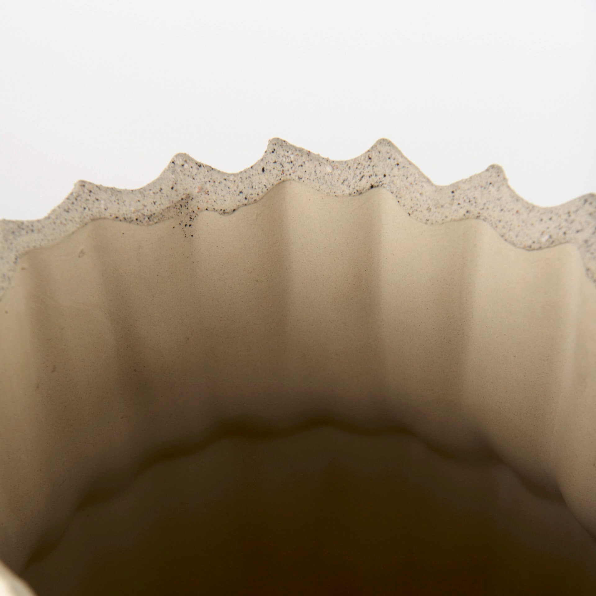 Cardon 14.4H Cream Ceramic Vase — product photograph