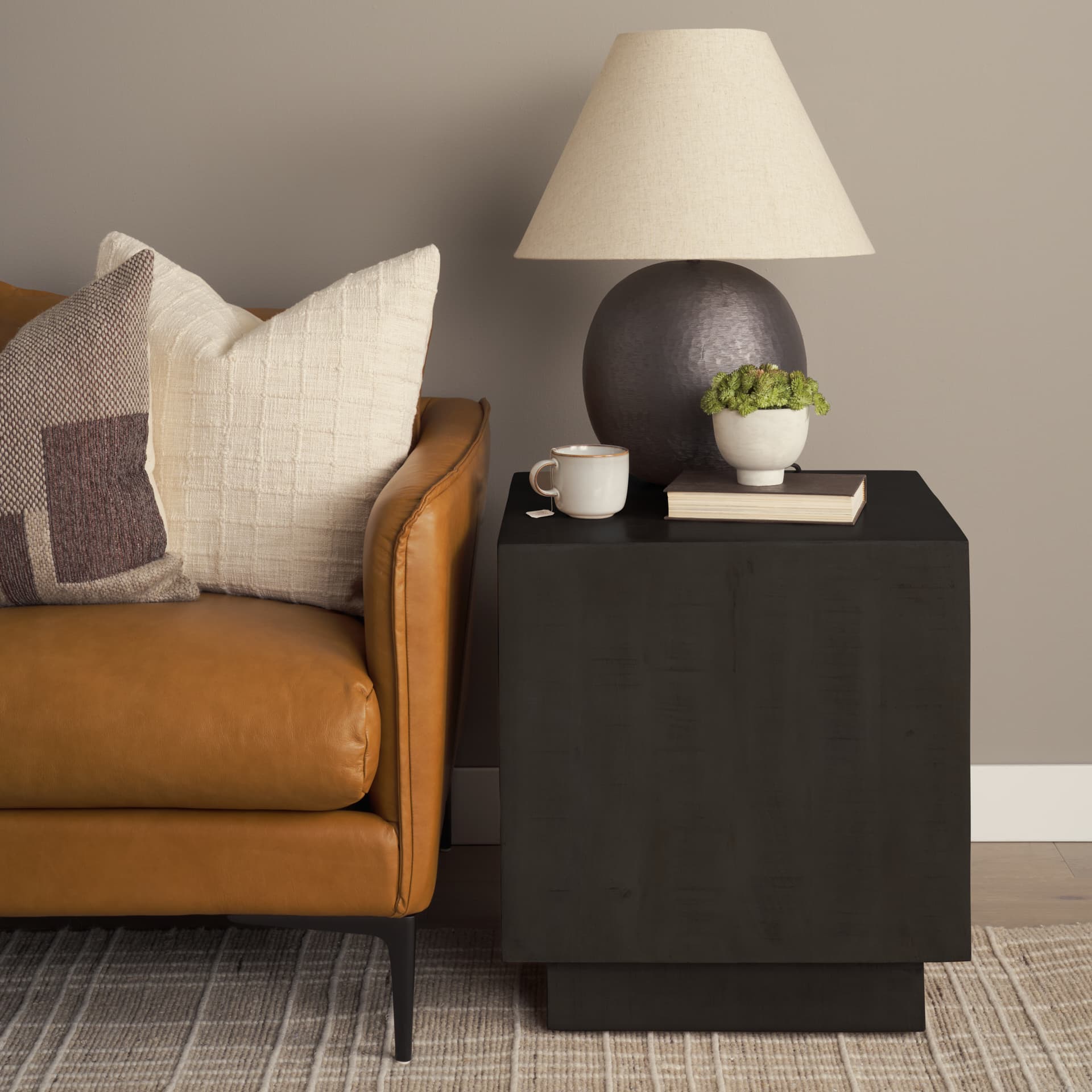 Hayden Dark Brown Wood End/Side Table — product photograph
