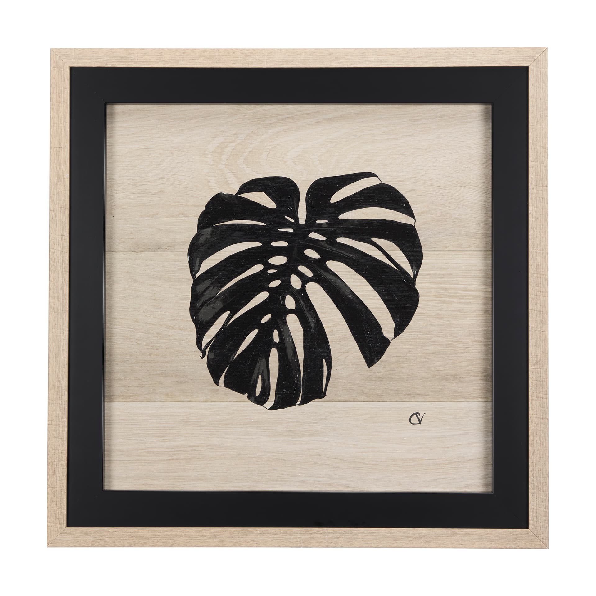 Tropican Leave I by Mercana Studio a Hand Embellished Textured Framed Art Print — product photograph