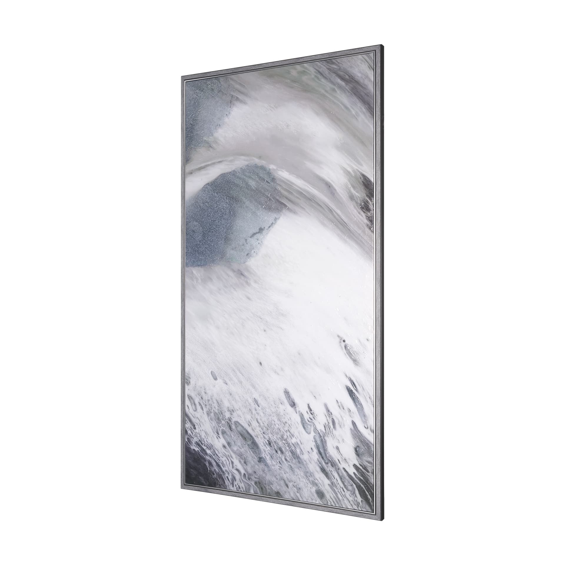 Storm Surge IV by Mercana Studio a Hand Embellished Textured Framed Canvas — product photograph