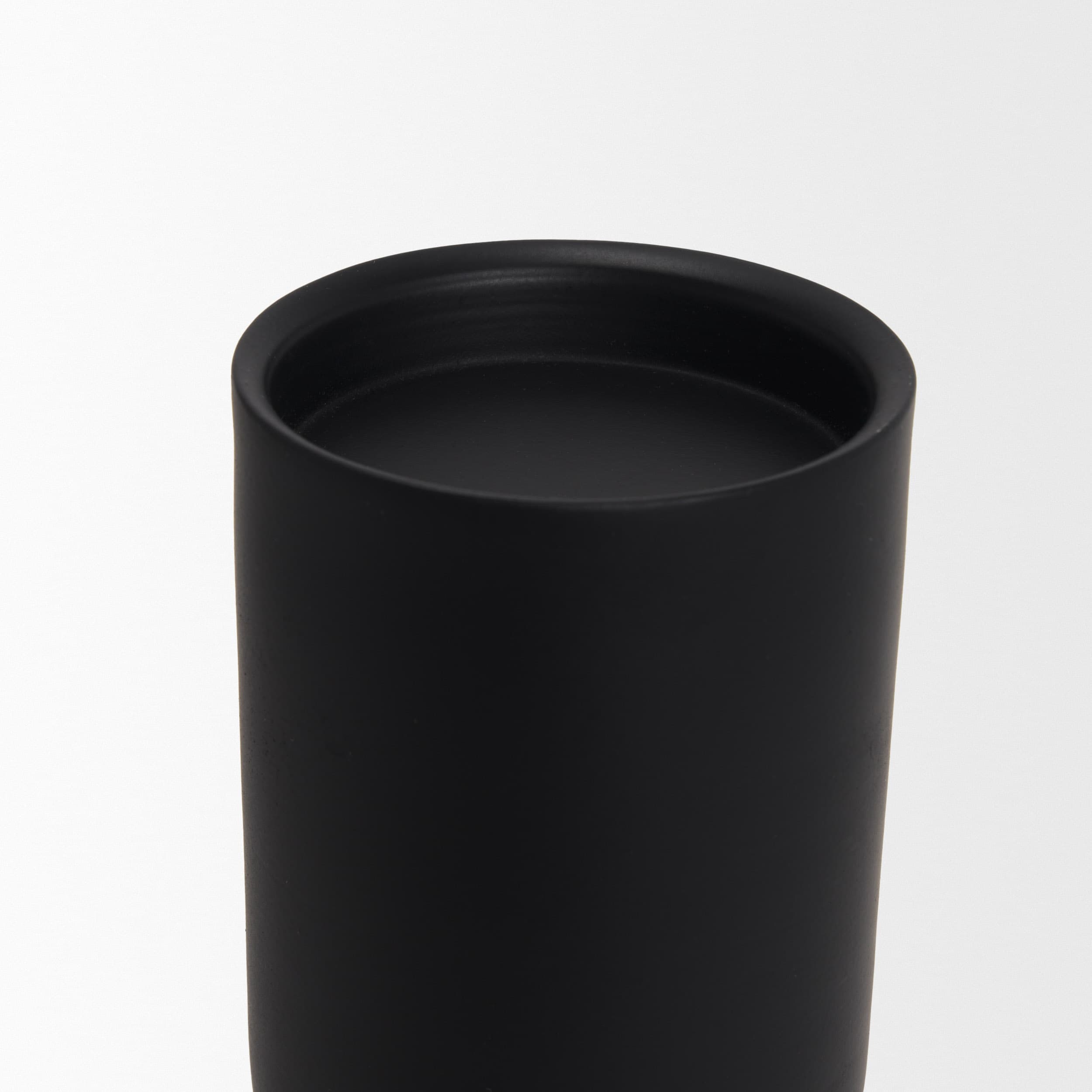 Qamra Tall Black Metal Pillar Candle Holder — product photograph