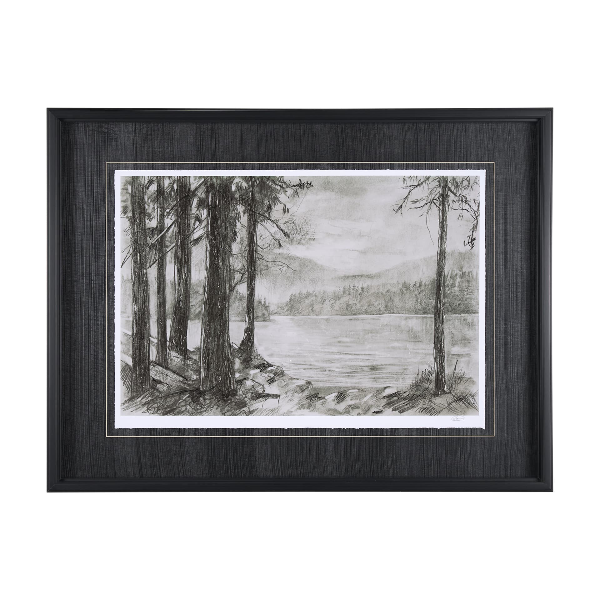 West coast chronicles I by Mercana Studio Hand Embellished Framed Art Print Matted under Glass — product photograph