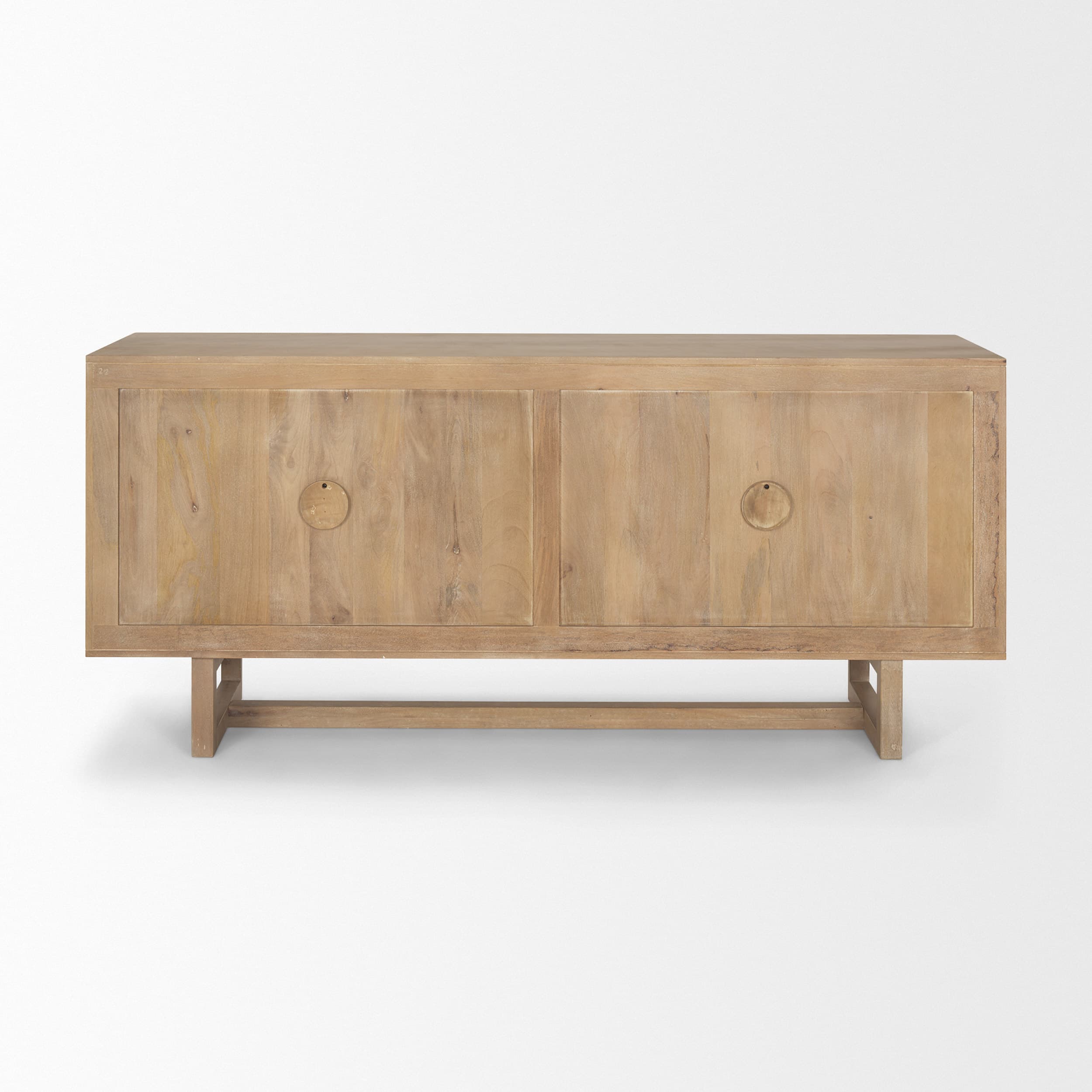 Grier 72" Light Brown Solid Wood W/ Cane Sideboard — product photograph