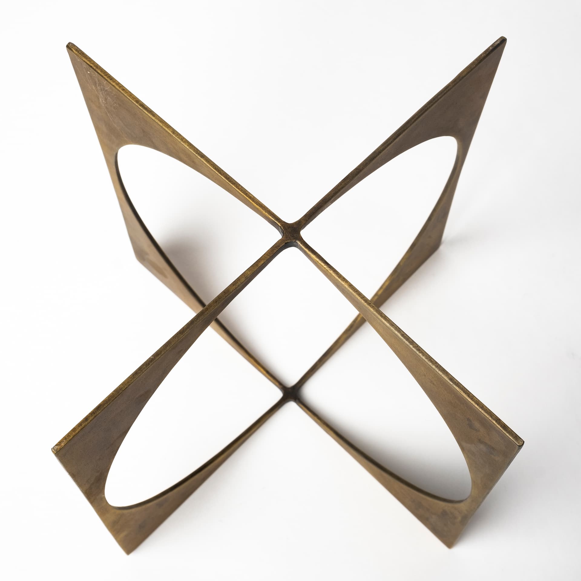Lima II (Large) 10L x 10W Gold Geometric Decorative Object — product photograph