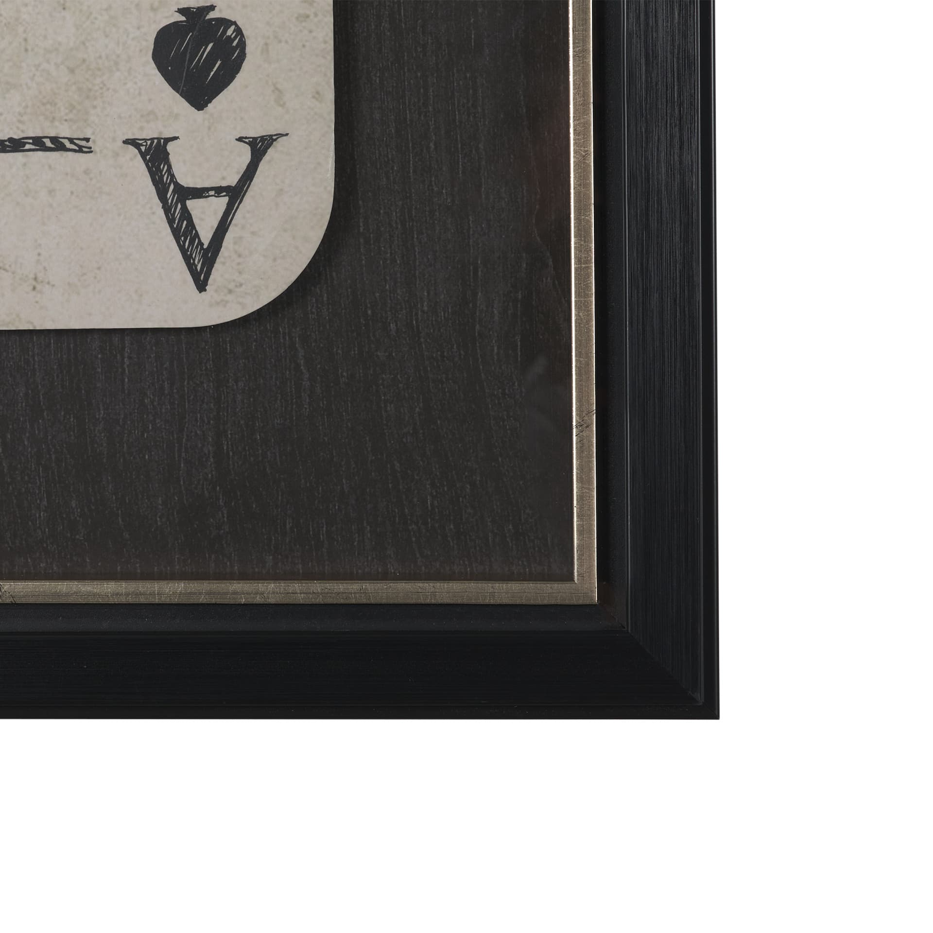 Aces Wild IV by Mercana Studio Textured Framed Artwork Matted under Glass — product photograph