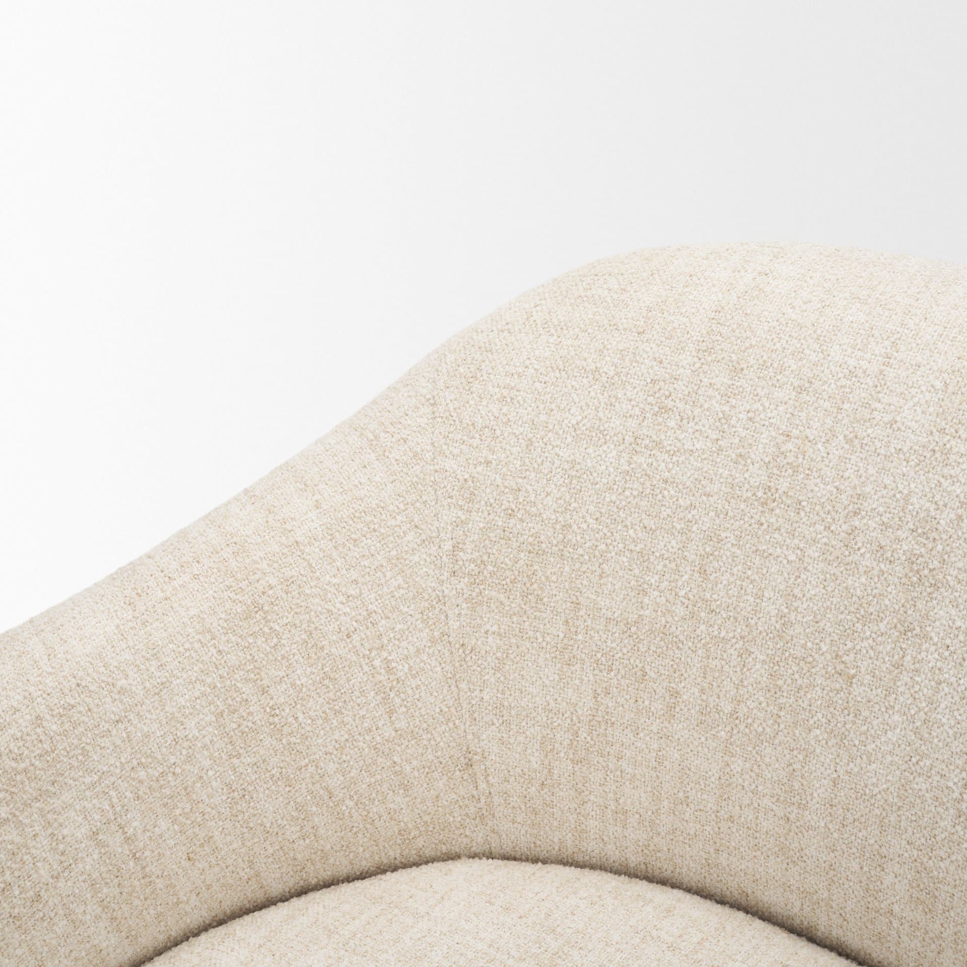 Hudson Oatmeal Fabric Upholstered Swivel Chair — product photograph