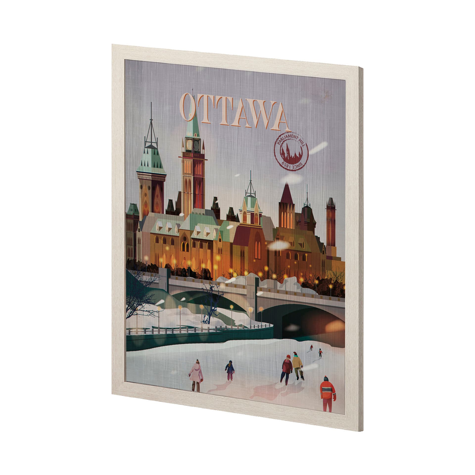 Ottawa Go Canada (L) by Mercana Studio a Hand Embellished Decograph Framed Art Print — product photograph