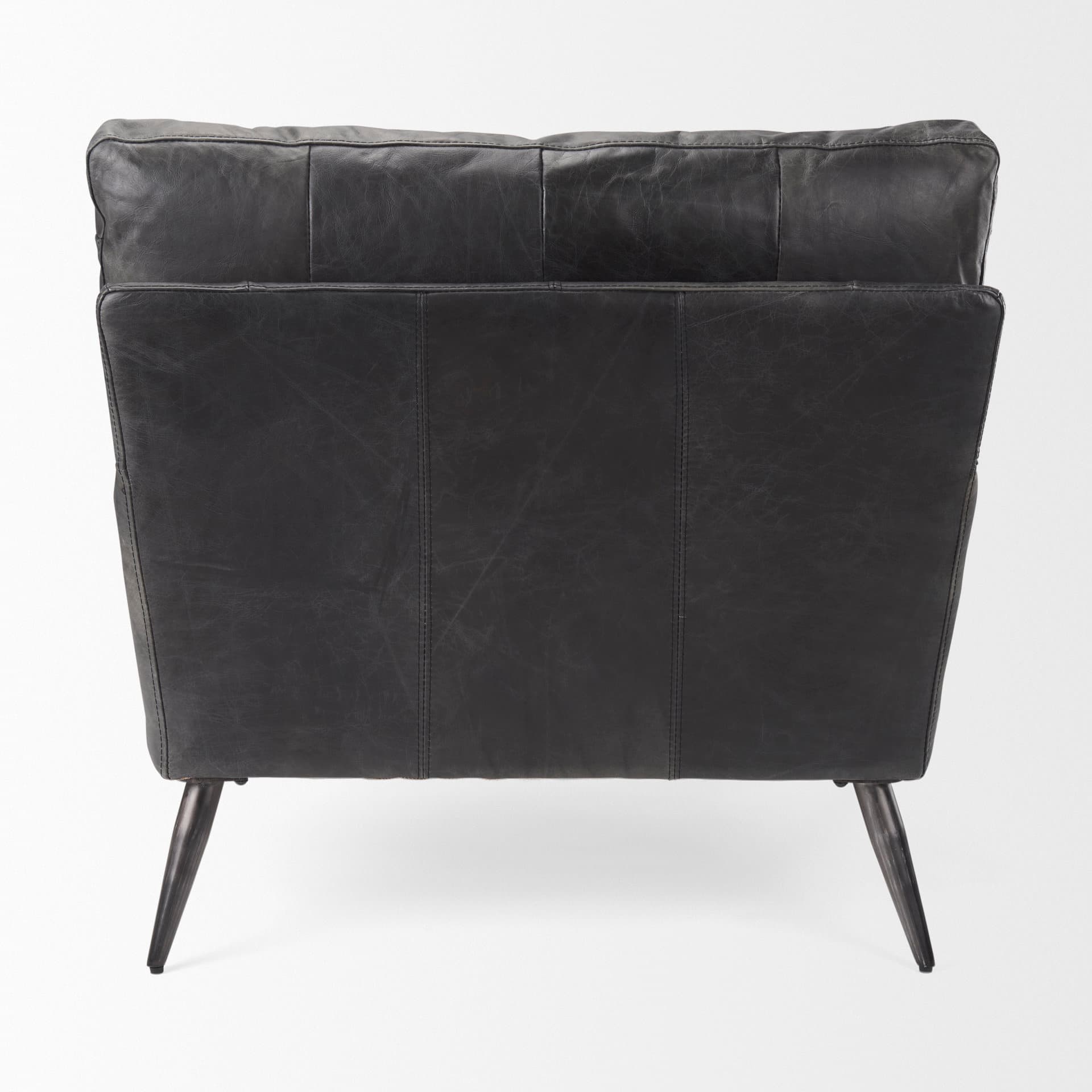 Cochrane 34.5L x 33.0W x 32.5H Black Leather Wrapped Chair — product photograph