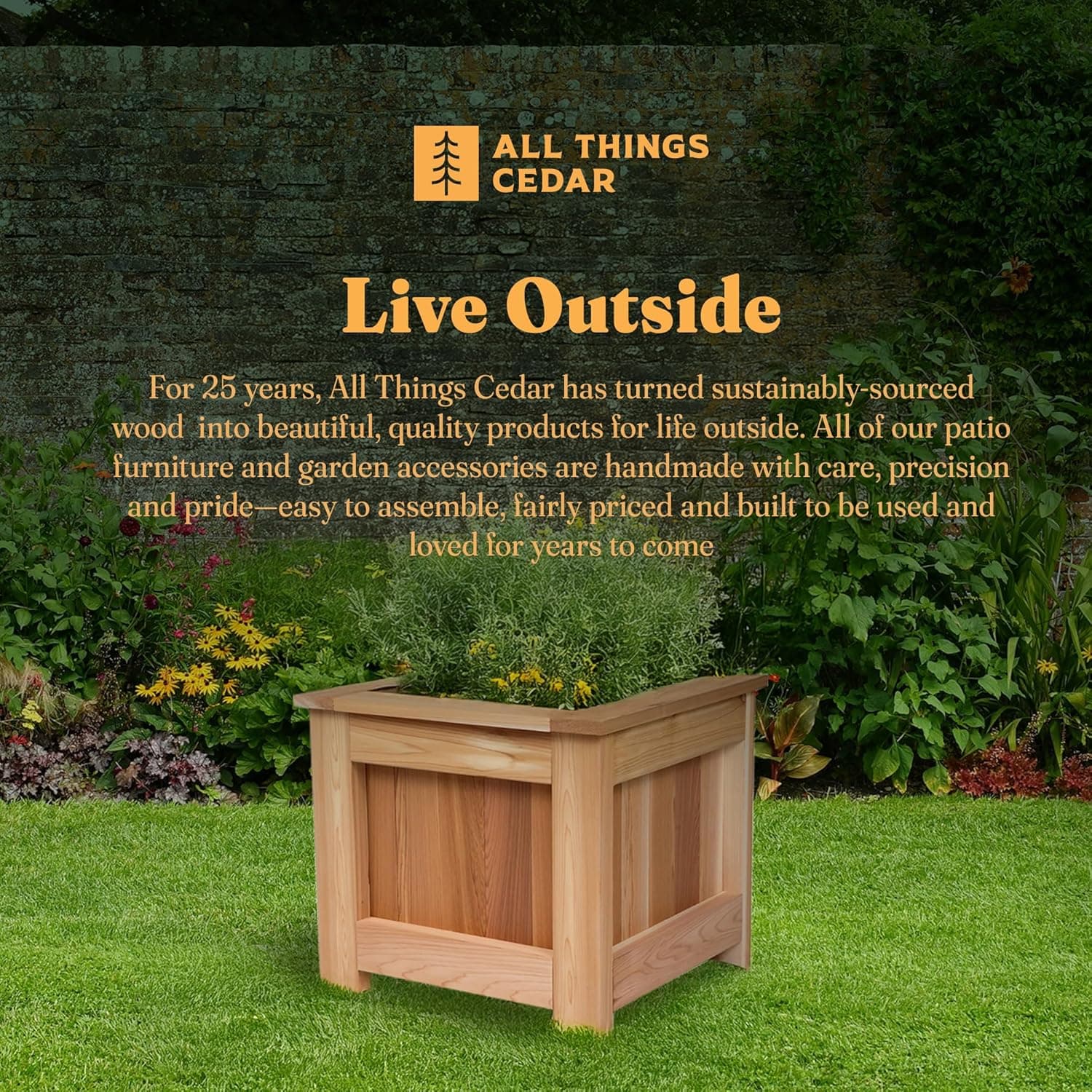 2-Ft Cedar Planter Box — product photograph