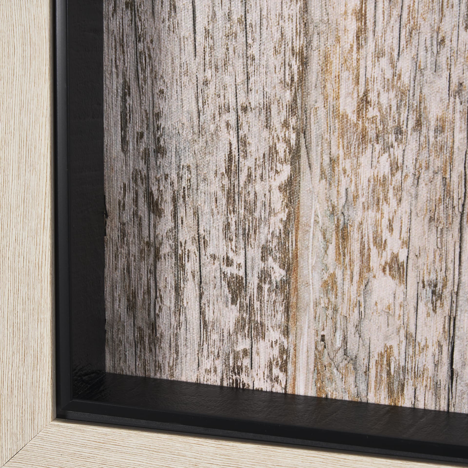 Wood Grain Sea Plant I by Mercana Studio a Hand Embellished Textured Framed Art Print — product photograph