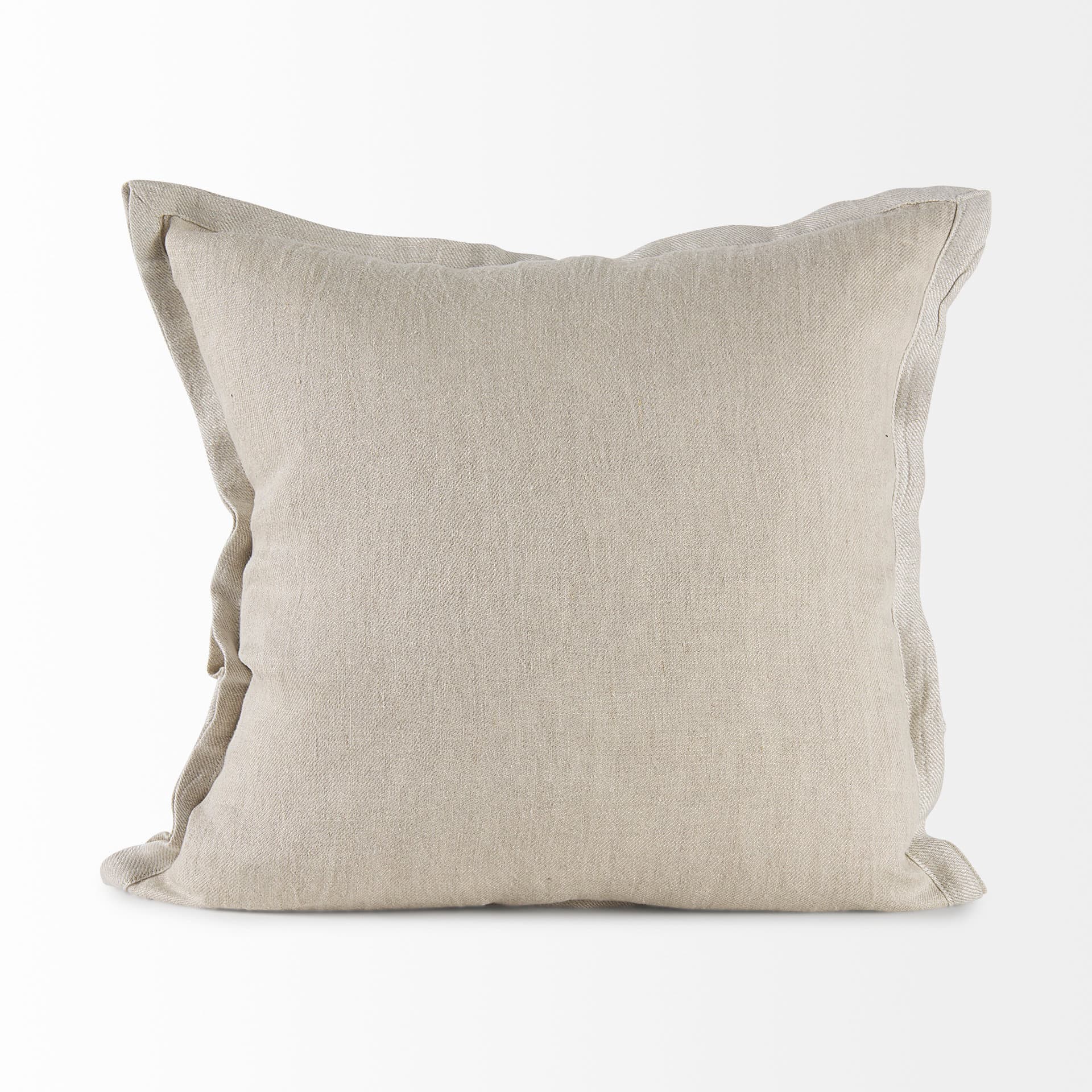 Mae 20x20 Beige Fabric Pillow Cover — product photograph