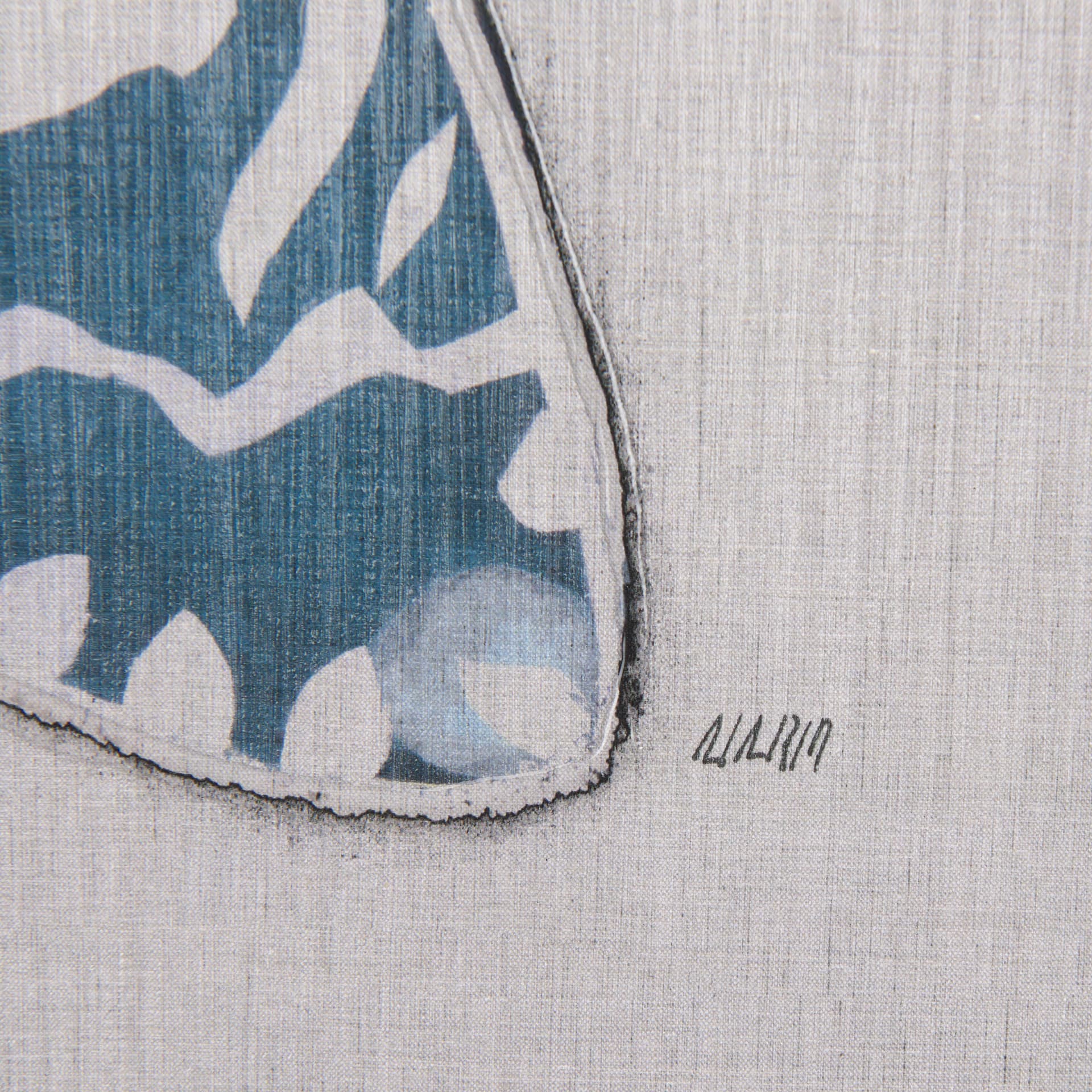 Moth Blue III by Mercana Studio a Hand Embellished Textured Framed Art Print — product photograph