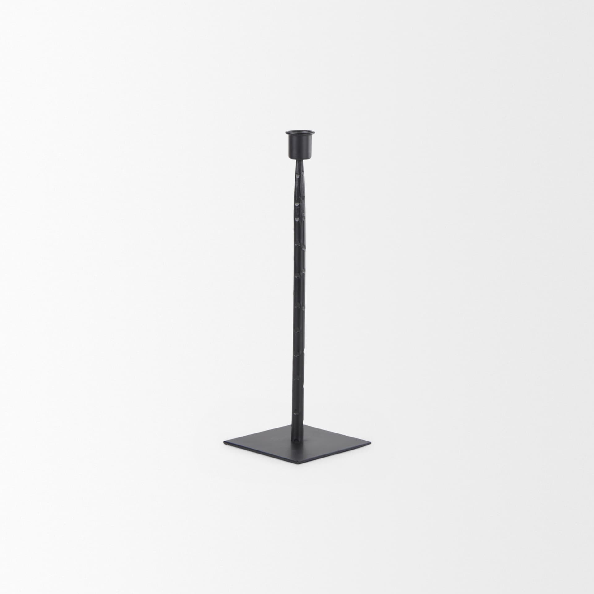 Porter 4.5L x 4.5W x 12.0H Small Black Iron Candle Holder — product photograph