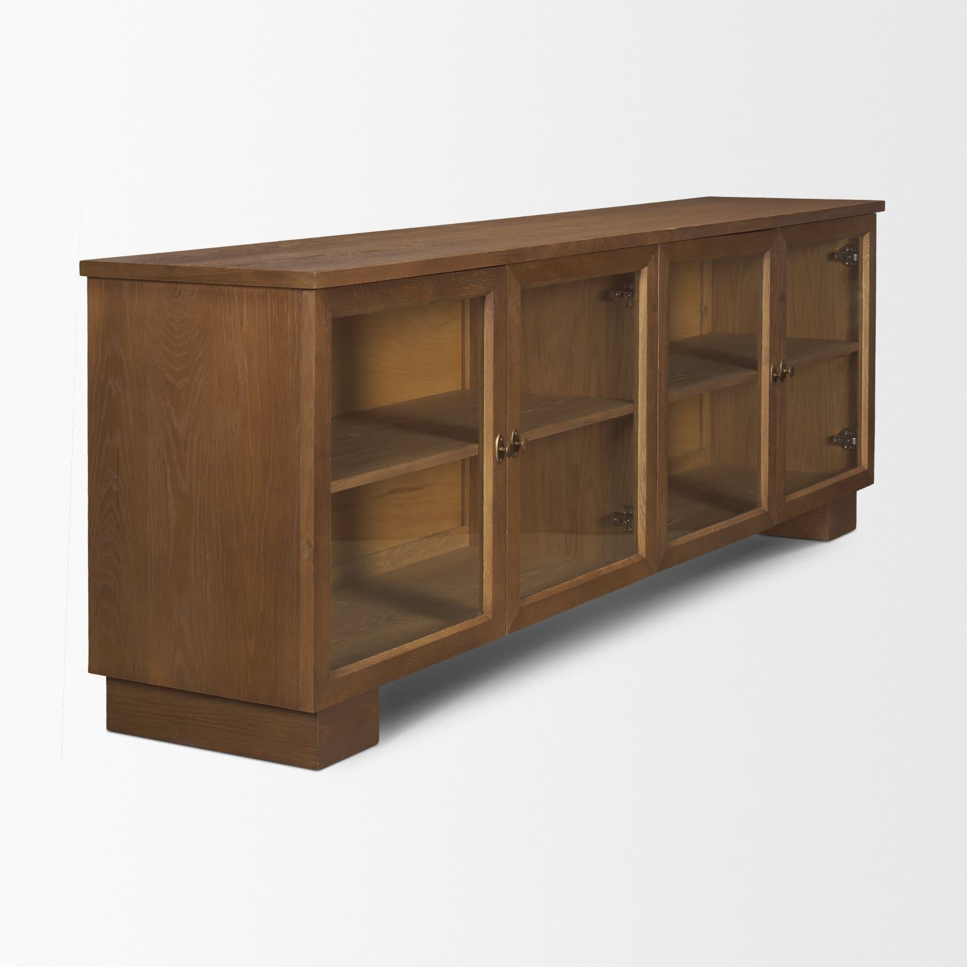 Winsford 82" Two-Tone Oak Sideboard w/ Glass Doors — product photograph