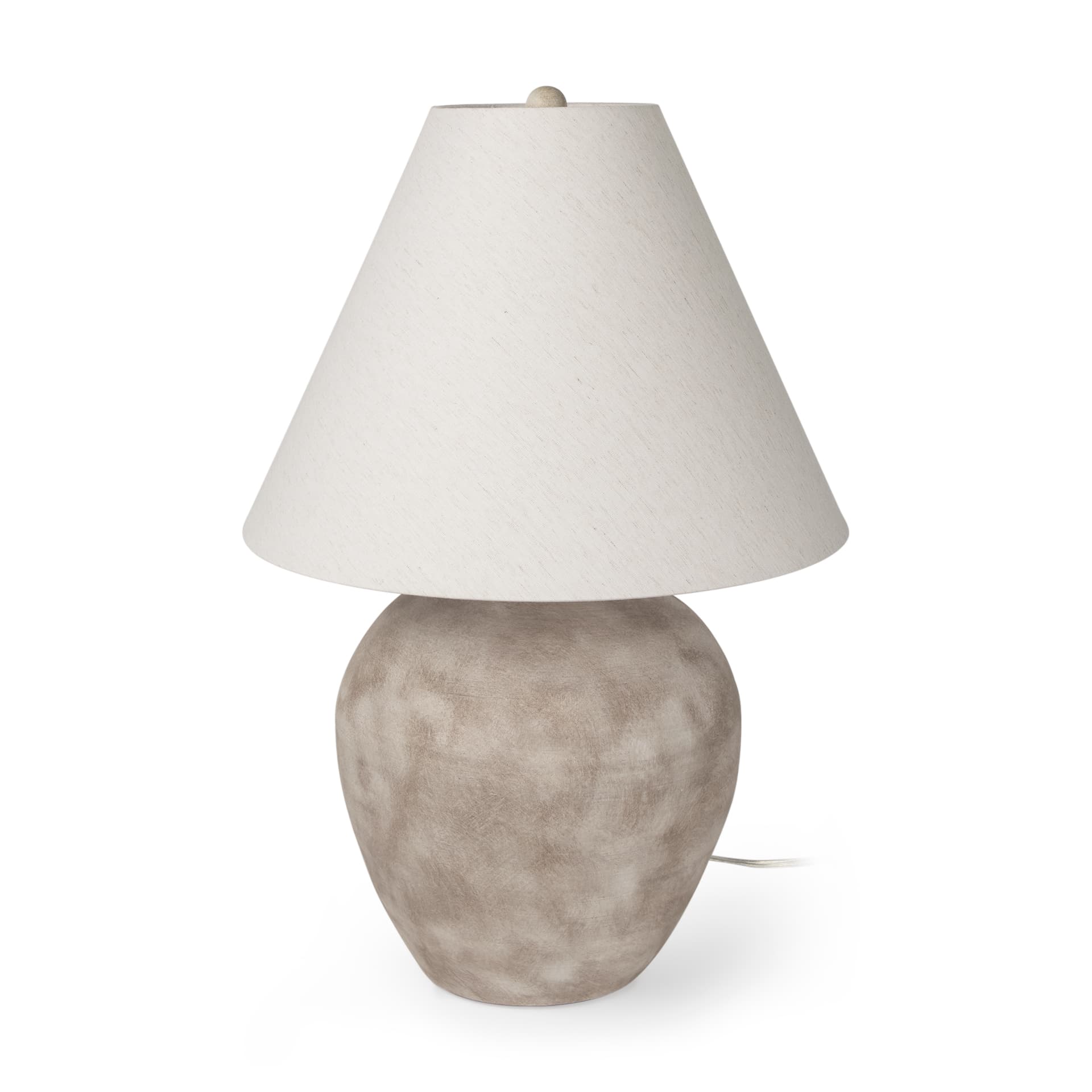 Marvin Taupe Ceramic Table Lamp — product photograph