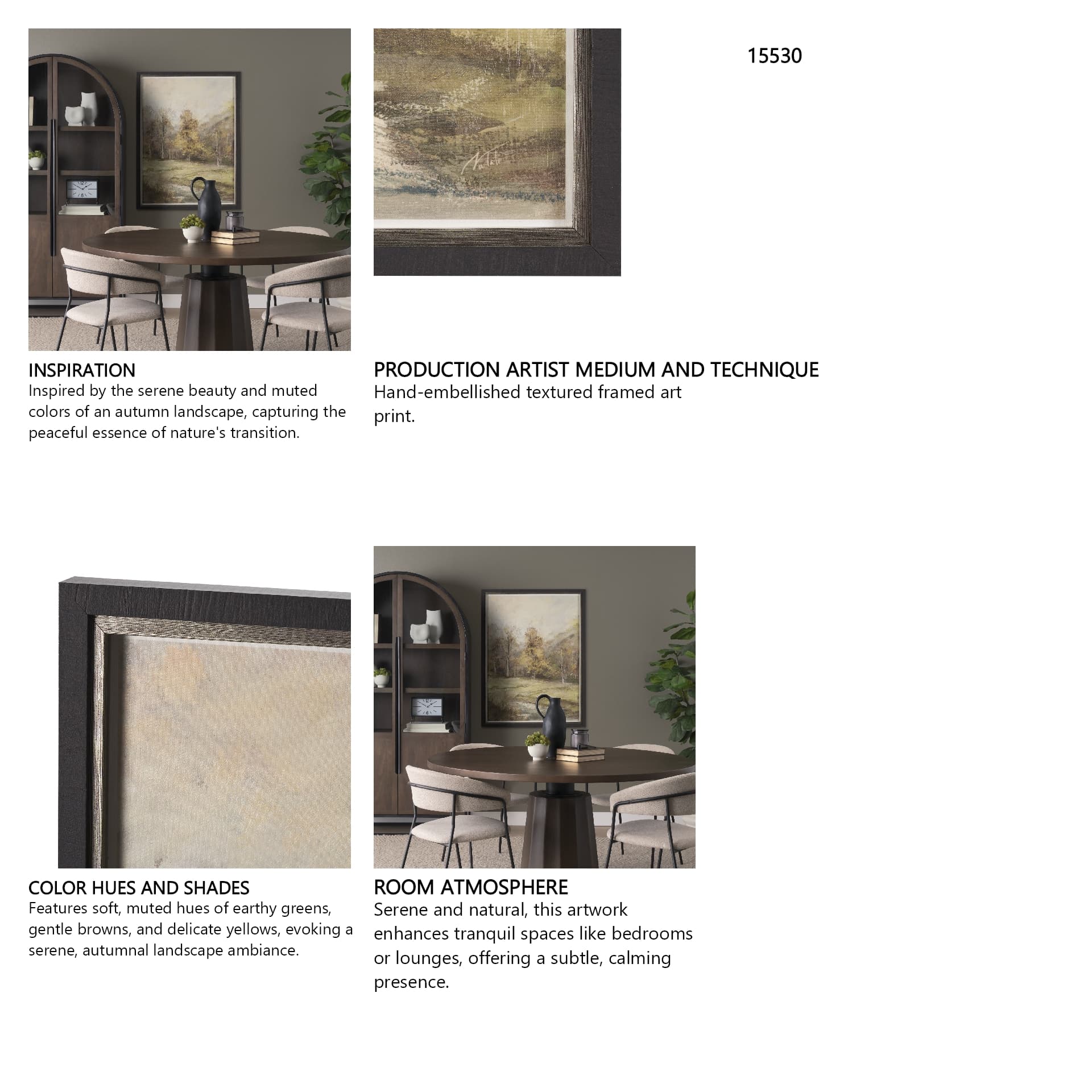 Old Style Landscape I by Mercana Studio a Hand Embellished Framed Art Print — in a styled room