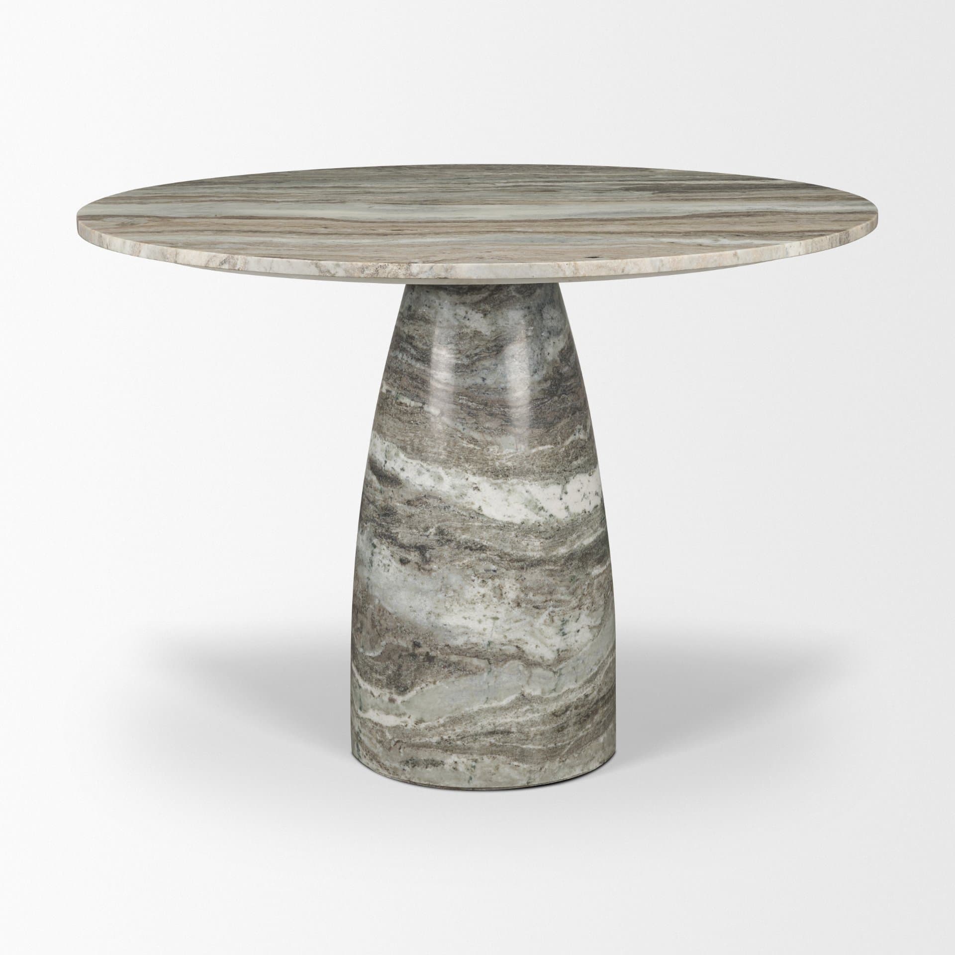 Allyson 42" Round Pedestal Dining Table | Marble | Seats 4 — product photograph