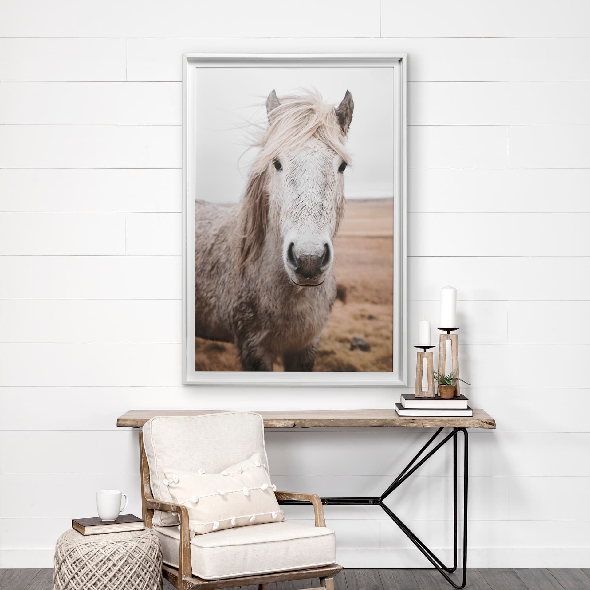49822 Heida I by Laura Marshall a Framed Photo Art Print Matted under Glass — in a styled room